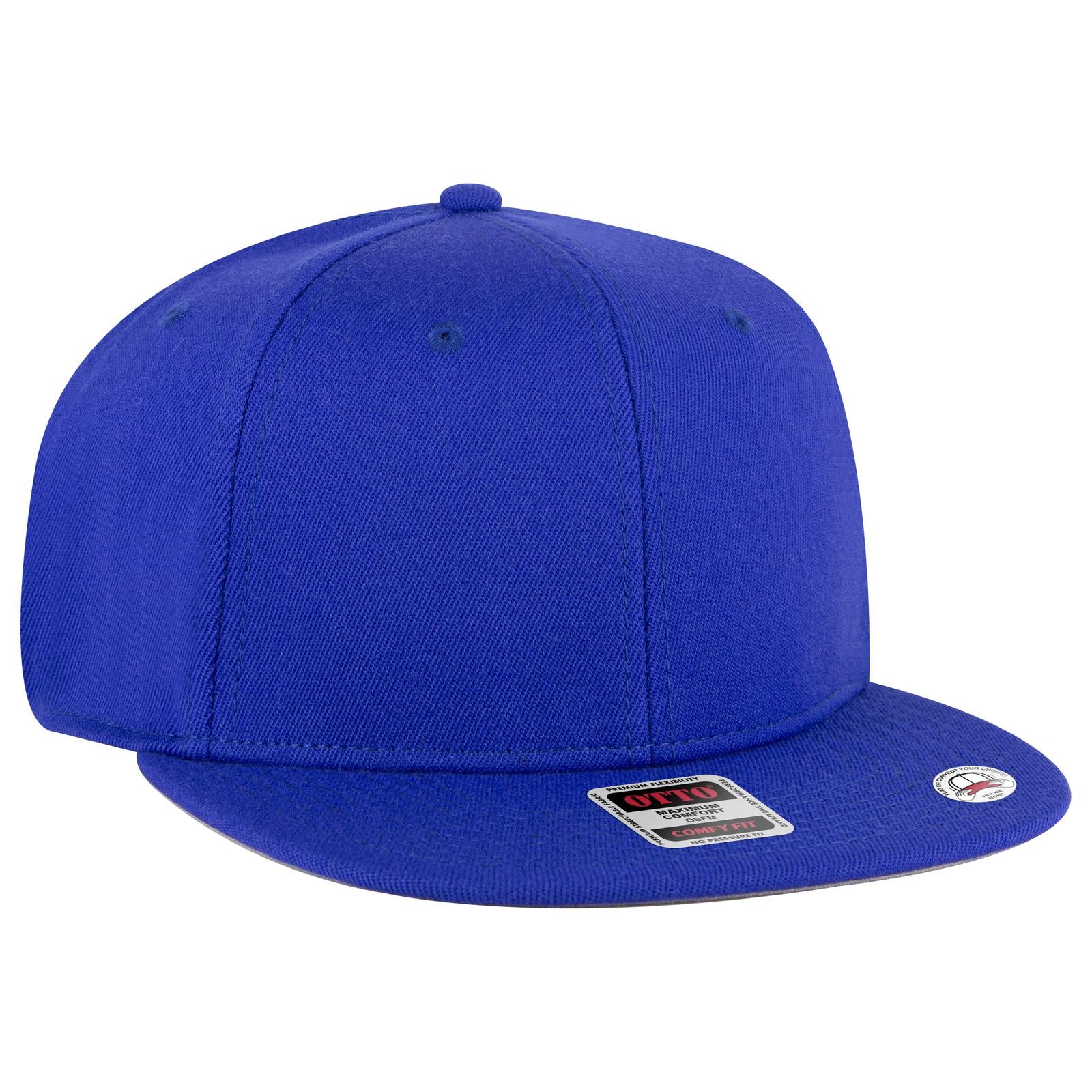 Front View of 001 - Royal OTTO CAP "OTTO COMFY FIT" 6 Panel Pro Style Snapback Hat
