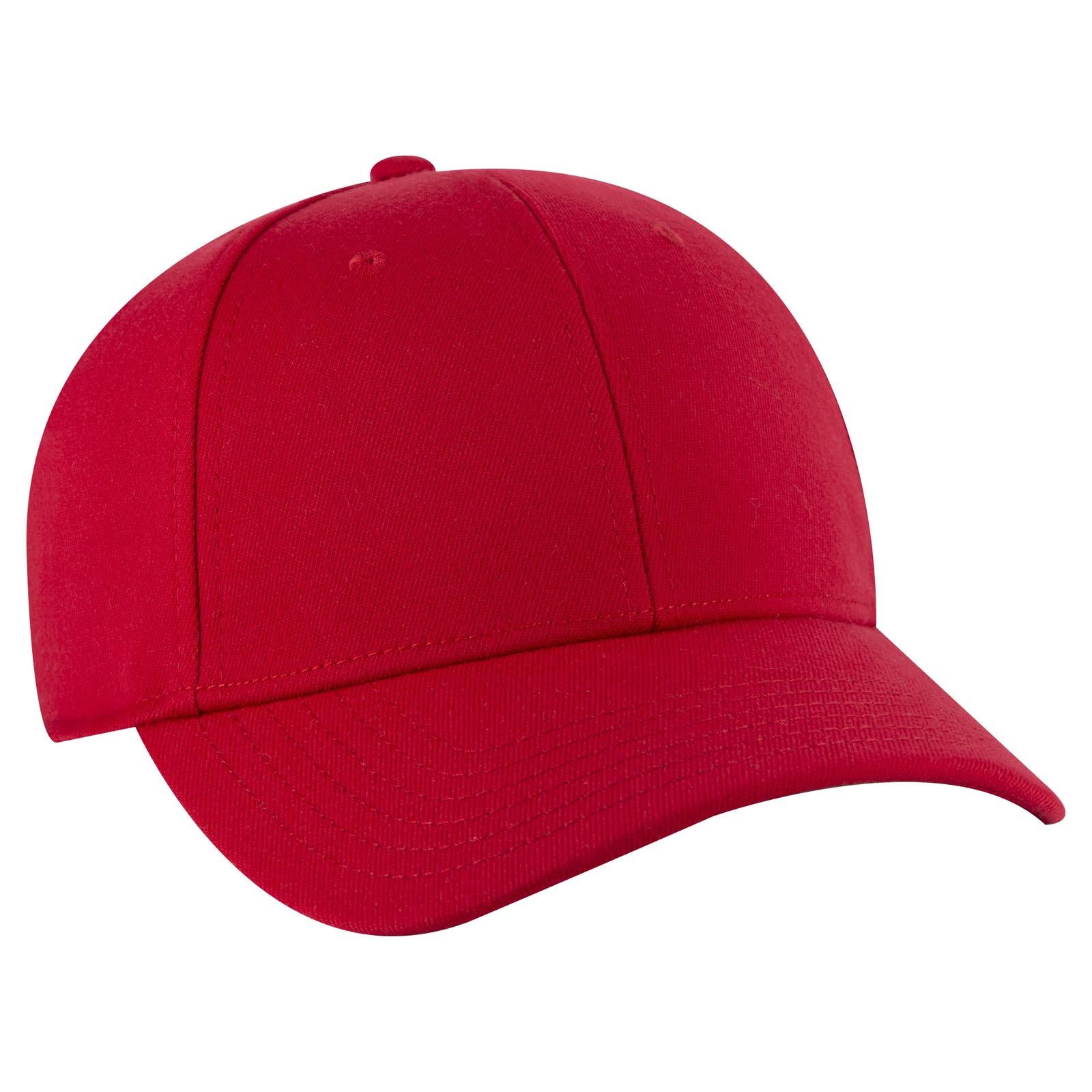 Right View of 002 - Red OTTO CAP "OTTO COMFY FIT" 6 Panel Low Profile Baseball Cap
