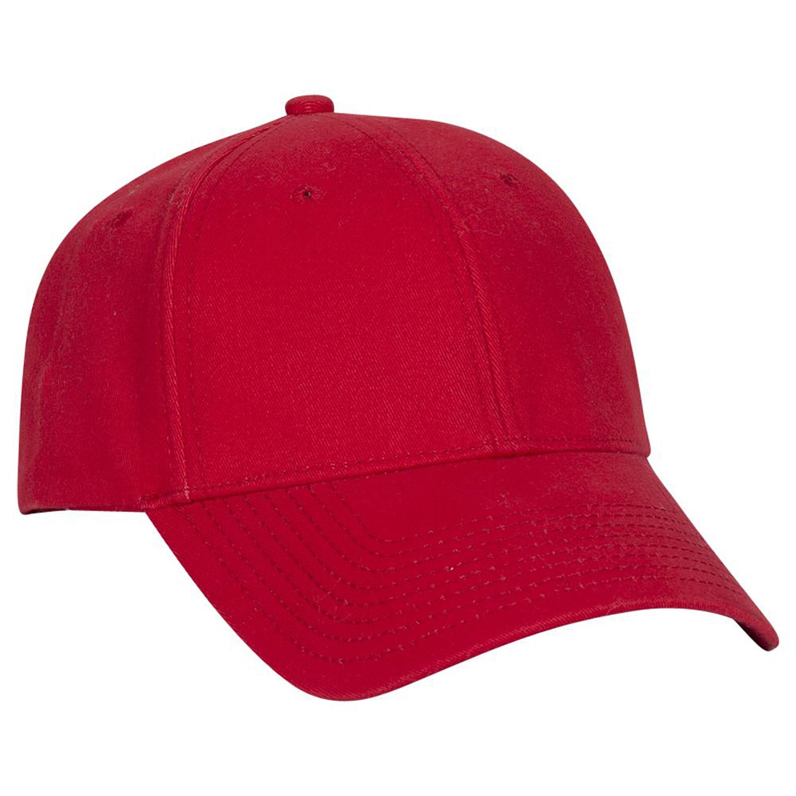 Front View of 002 - Red OTTO CAP "OTTO FLEX" Fitted 6 Panel Low Profile Baseball Cap