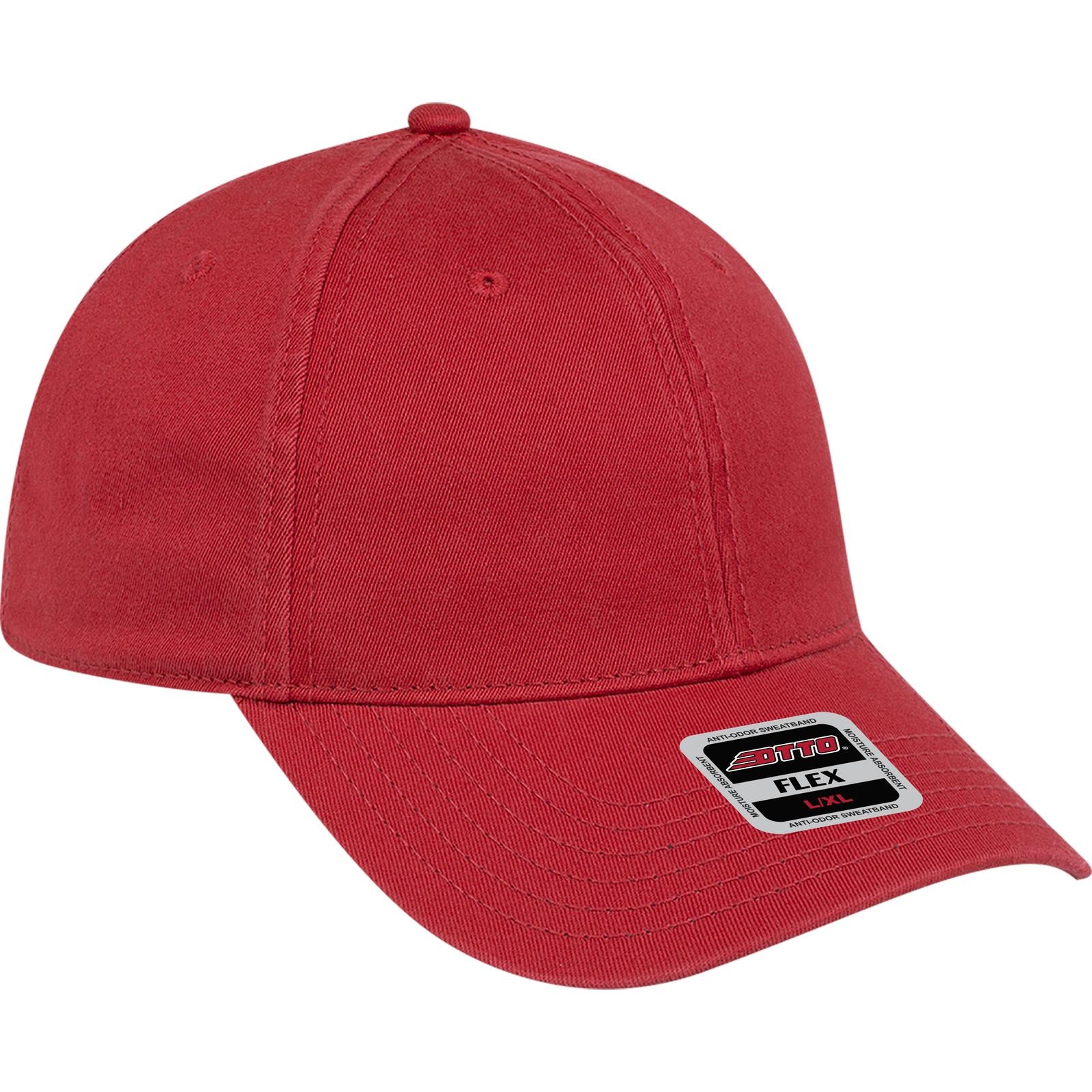 Right View of 002 - Red OTTO CAP "OTTO FLEX" Fitted 6 Panel Low Profile Baseball Cap