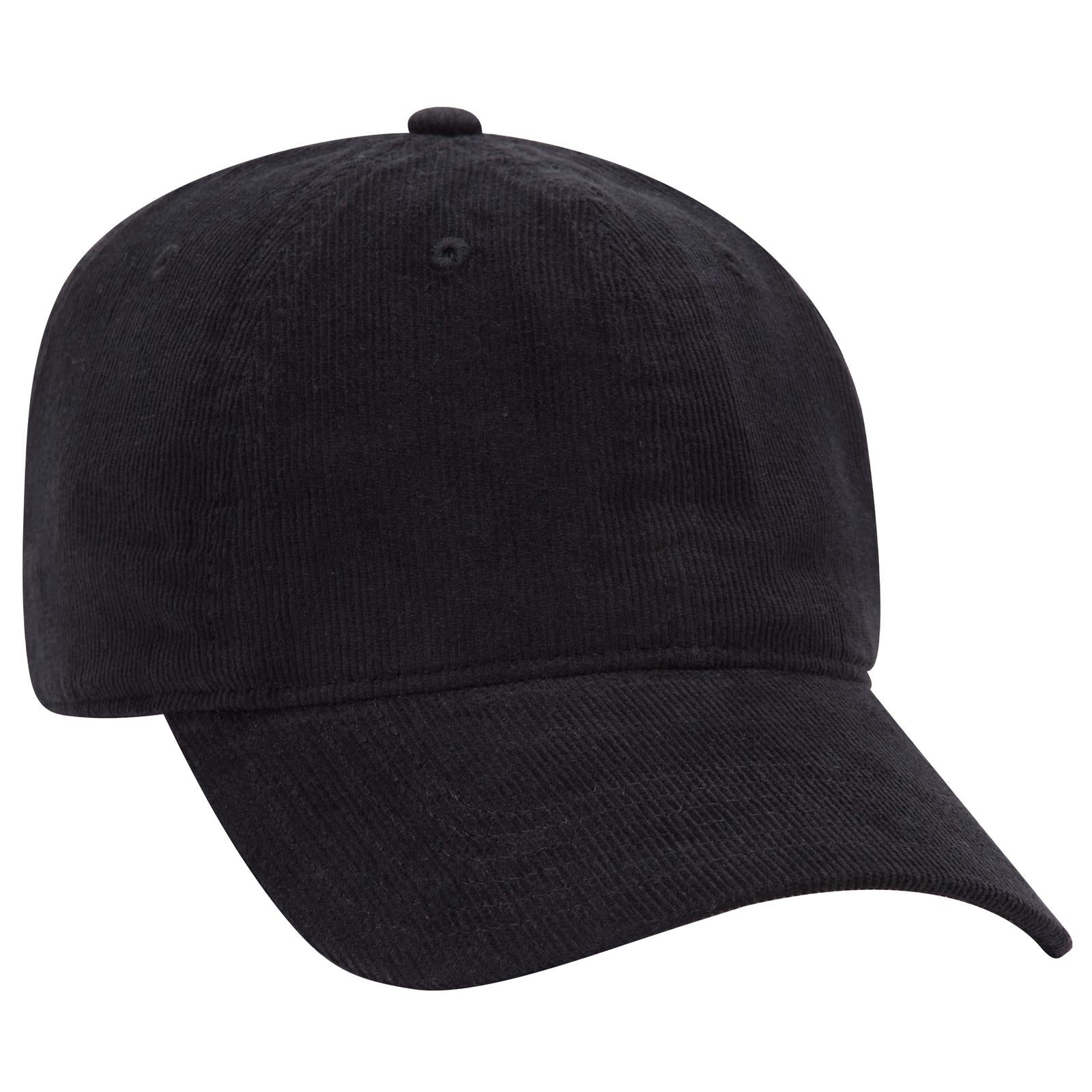 Right View of 003 - Black OTTO CAP 6 Panel Low Profile Baseball Cap