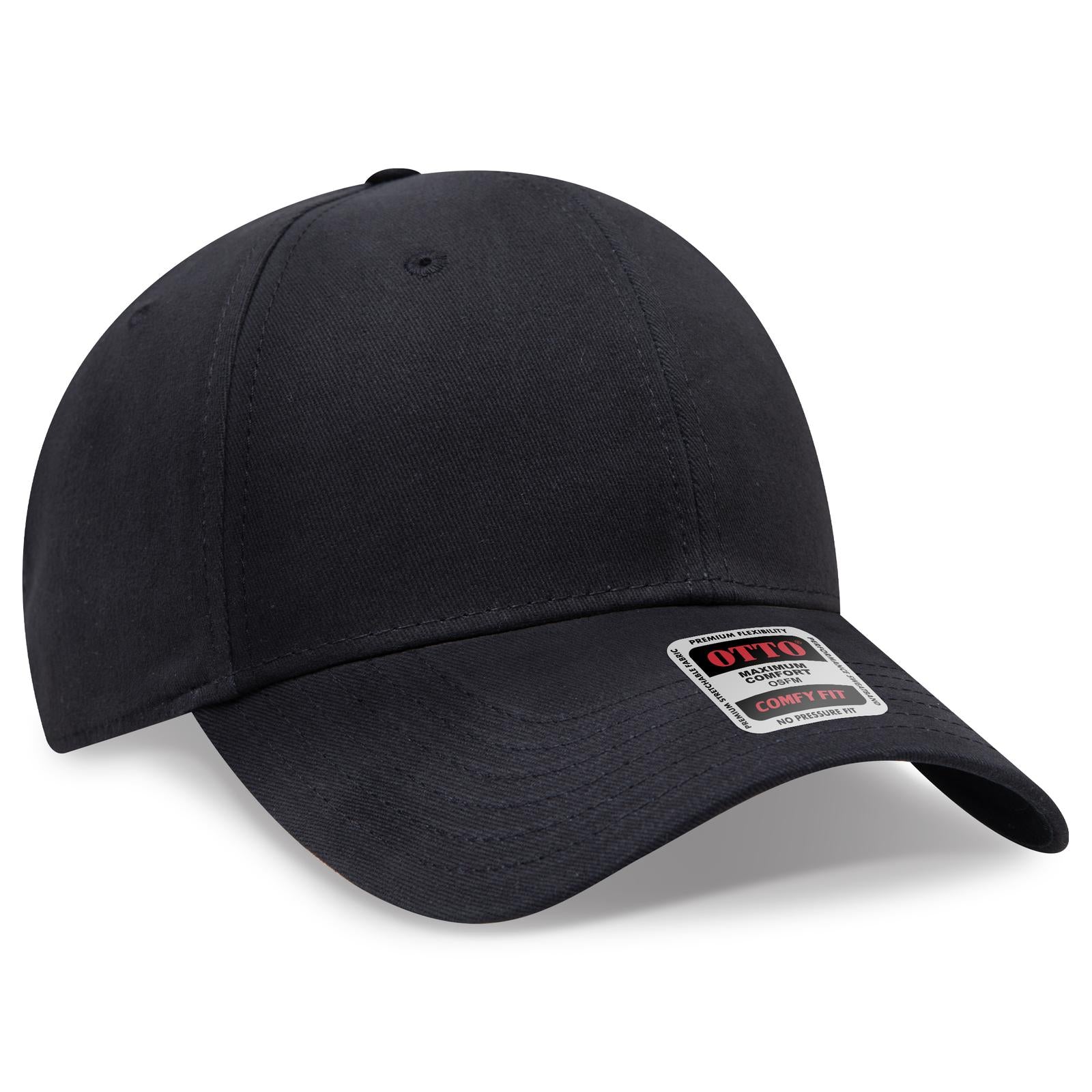 Right View of 003 - Black OTTO CAP "OTTO COMFY FIT" 6 Panel Low Profile Baseball Cap
