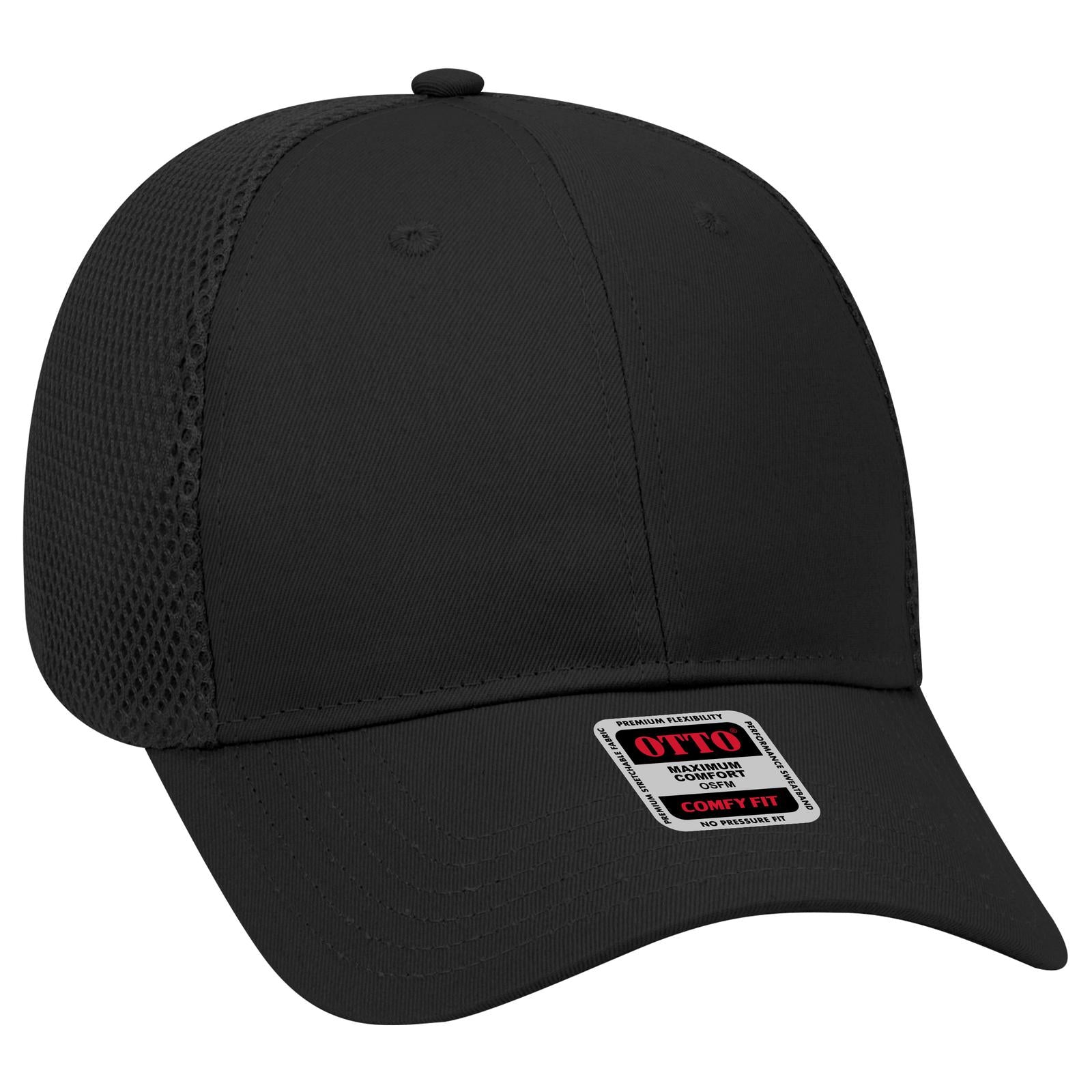 Right View of 003 - Black OTTO CAP "OTTO COMFY FIT" 6 Panel Low Profile Baseball Cap