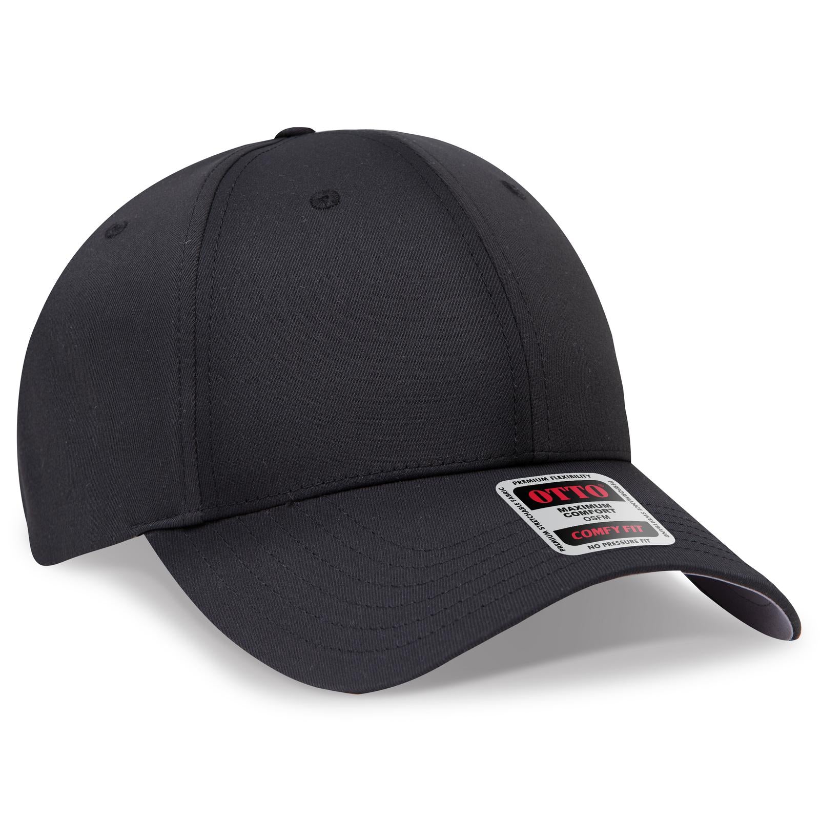 Right View of 003 - Black OTTO CAP "OTTO COMFY FIT" 6 Panel Low Profile Baseball Cap