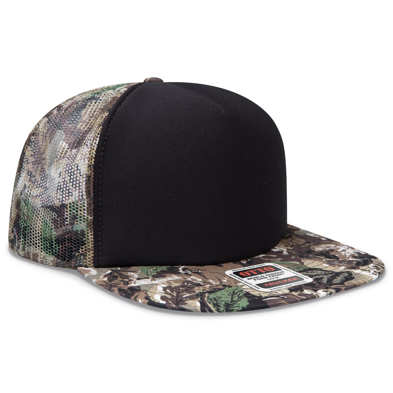 Right View of 003CPA OTTO CAP "OTTO SNAP" 5 Panel High Crown Mesh Back Trucker Snapback Hat