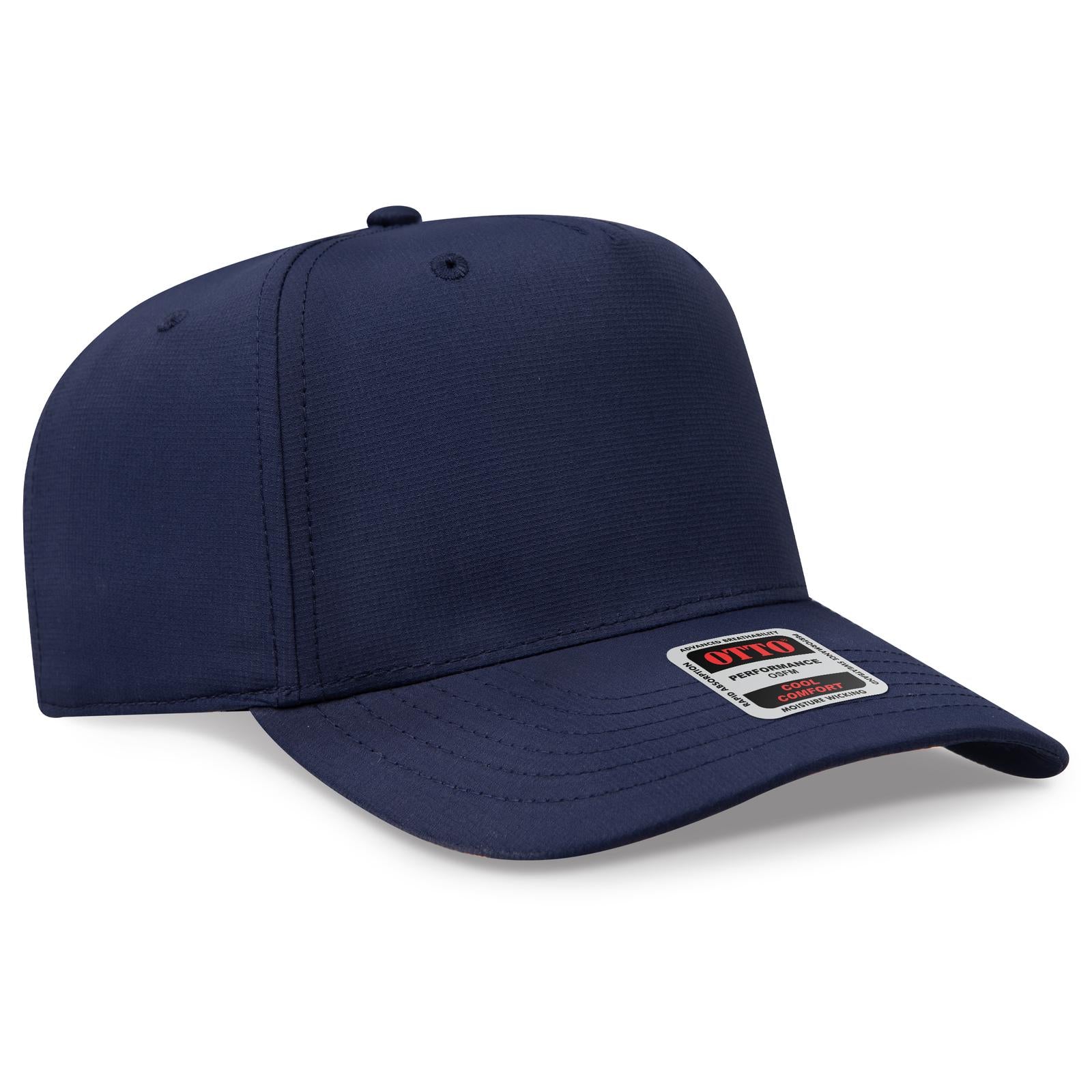 Right View of 004 - Navy OTTO CAP 5 Panel Mid Profile Baseball Cap