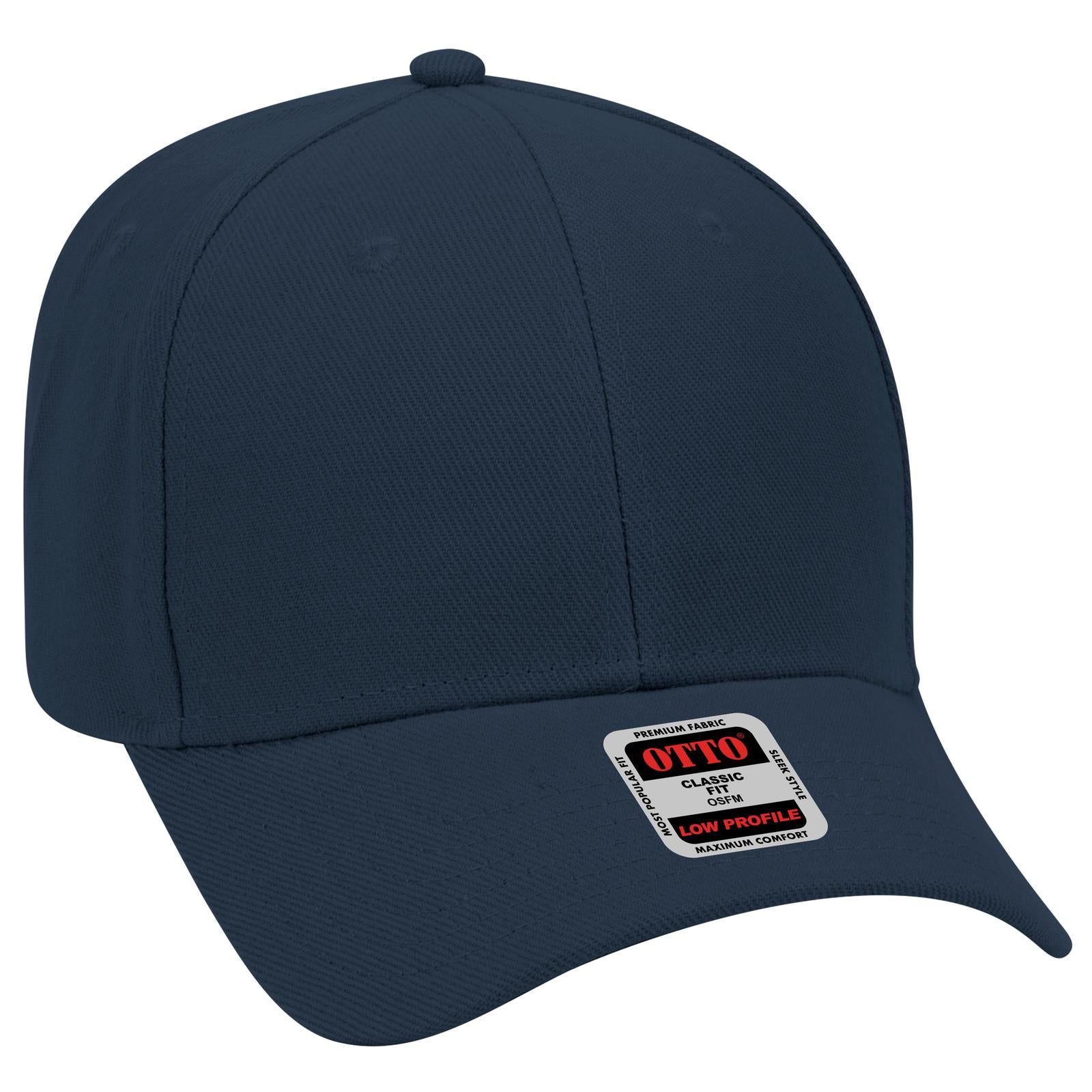Right View of 004 - Navy OTTO CAP 6 Panel Low Profile Baseball Cap