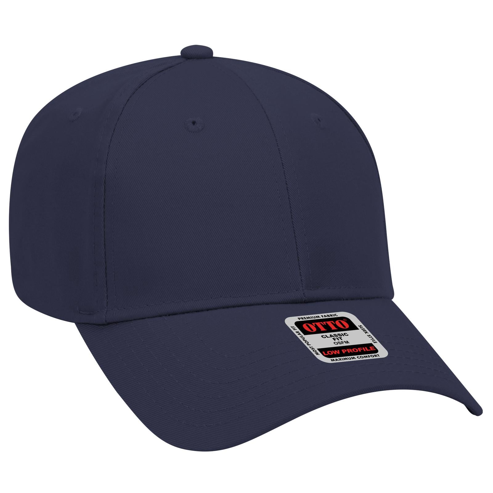 Right View of 004 - Navy OTTO CAP 6 Panel Low Profile Baseball Cap