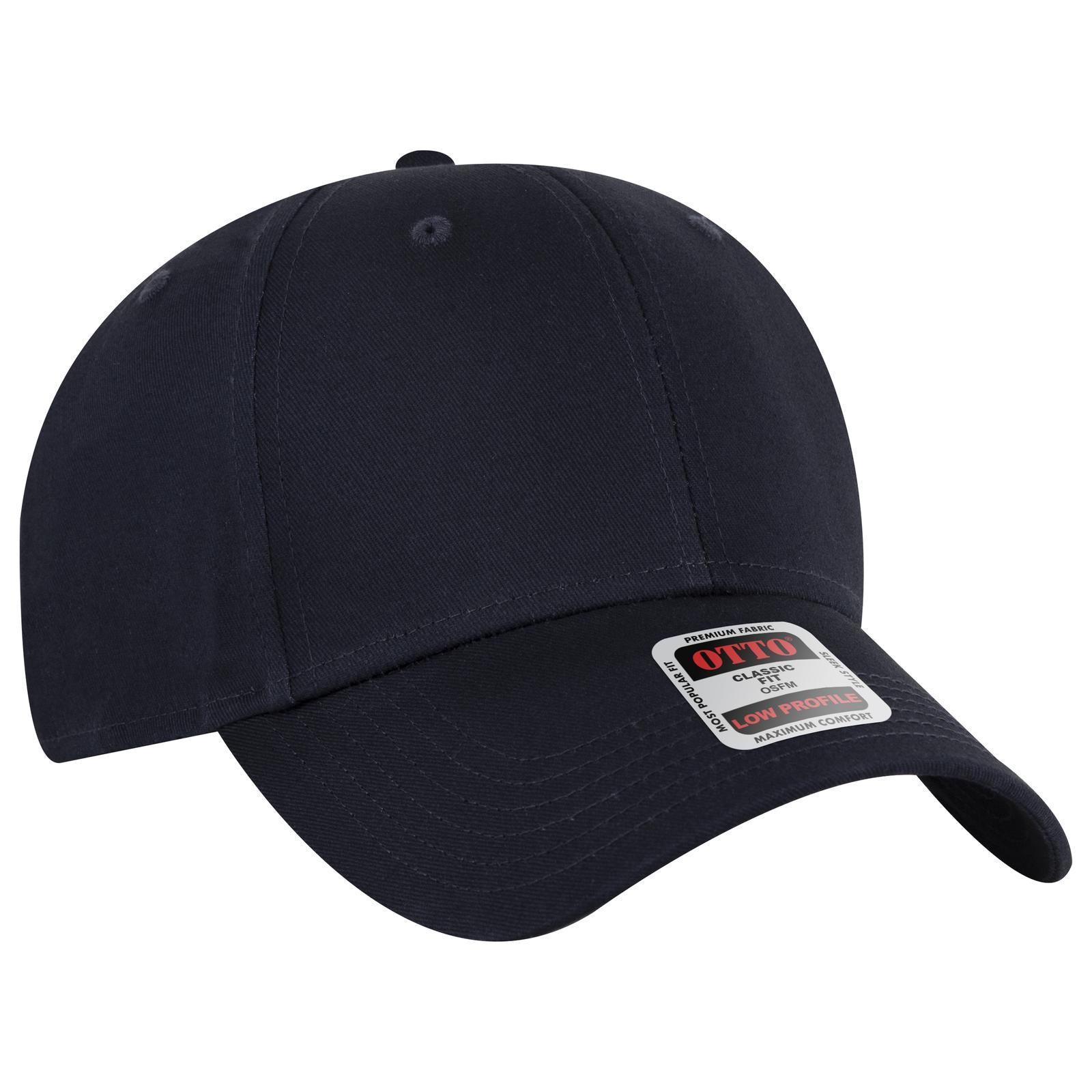 Right View of 004 - Navy OTTO CAP 6 Panel Low Profile Baseball Cap