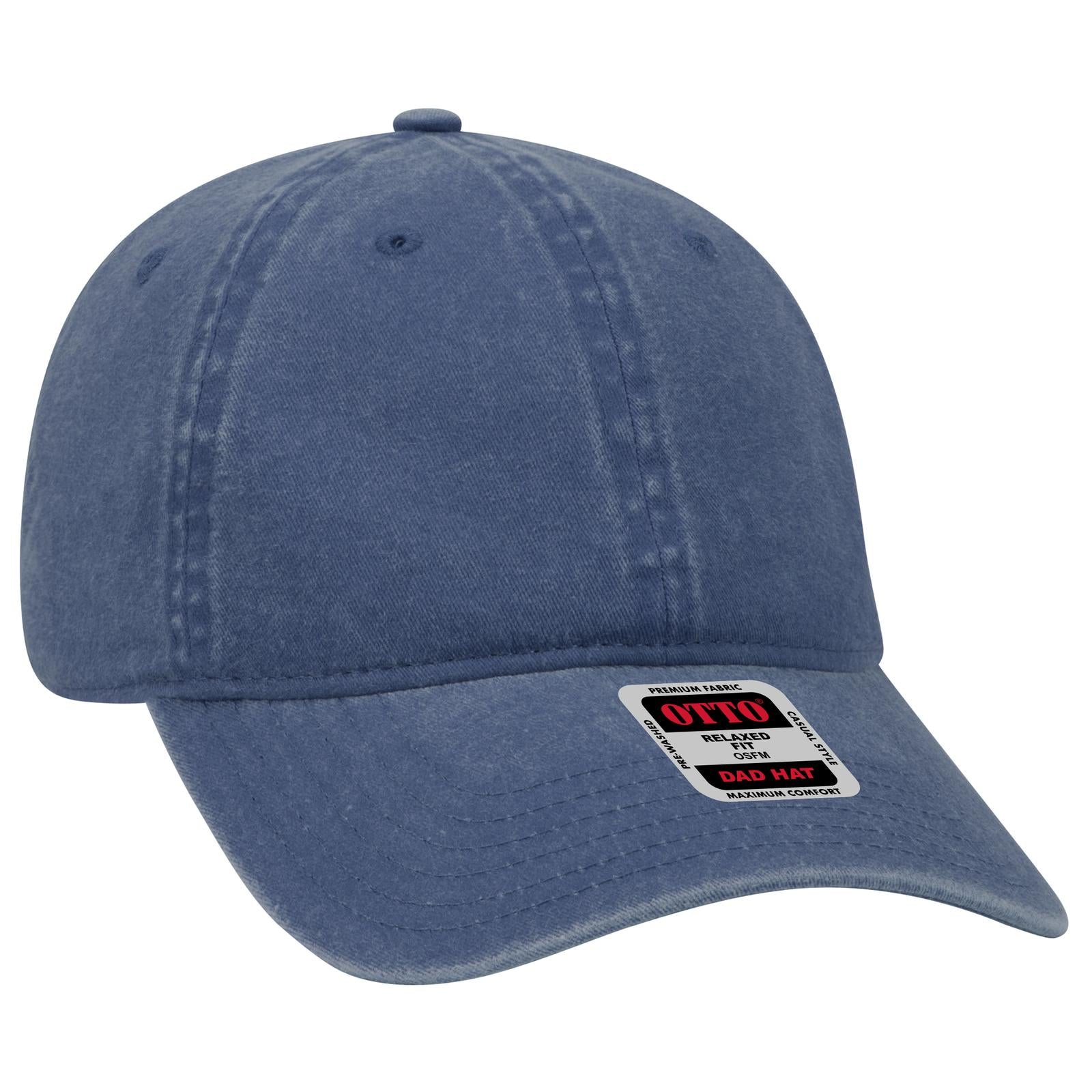 Right View of 004 - Navy OTTO CAP 6 Panel Low Profile Dad Hat