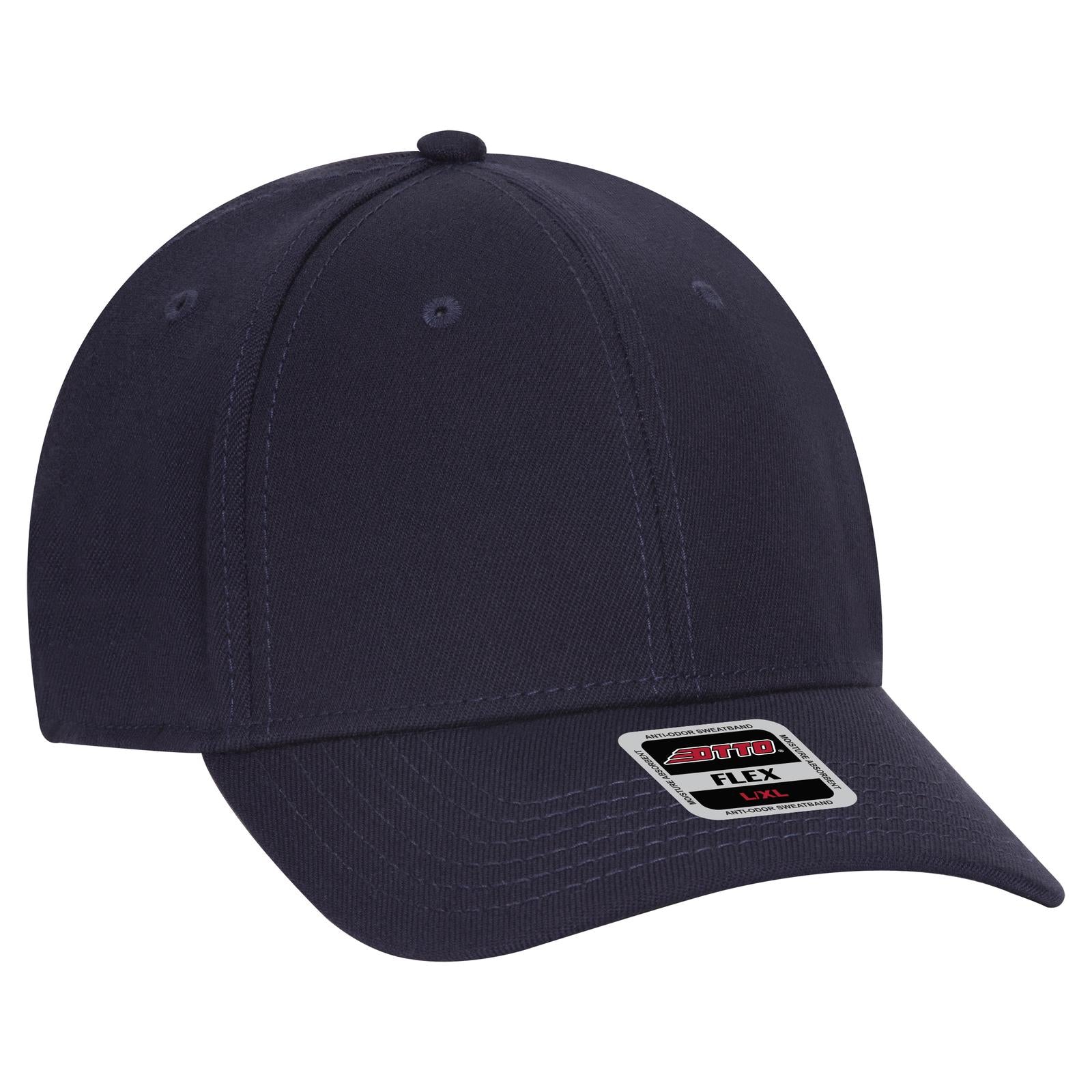 Right View of 004 - Navy OTTO CAP "OTTO FLEX" Fitted 6 Panel Low Profile Baseball Cap