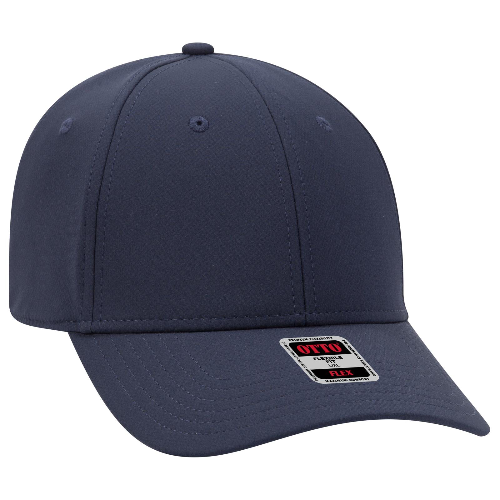 Right View of 004 - Navy OTTO CAP "OTTO FLEX" Fitted UPF 50+ 6 Panel Low Profile Baseball Cap