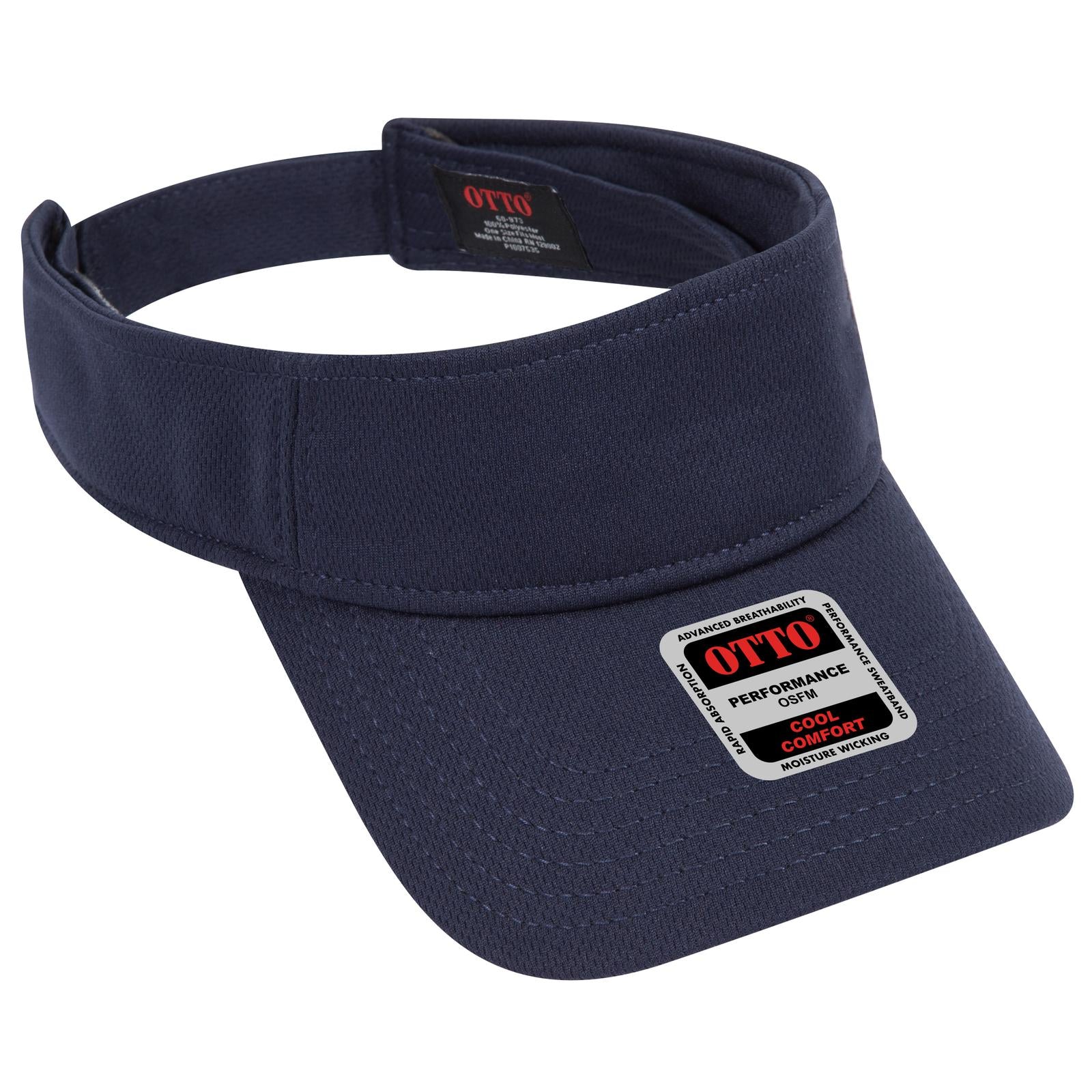 Front View of 004 - Navy OTTO CAP Sun Visor