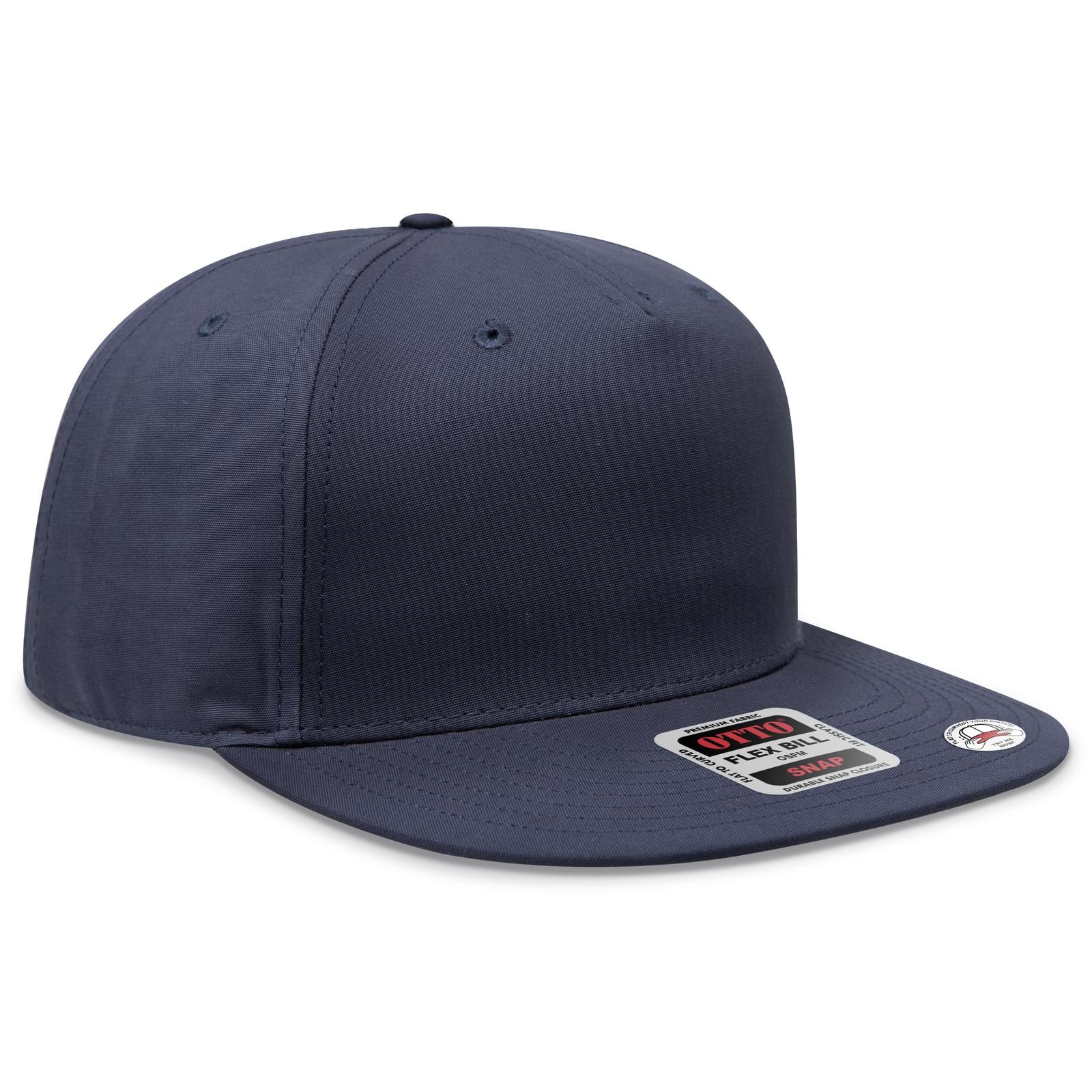 Right View of 004B - Nvy OTTO CAP "OTTO SNAP" 5 Panel Pro Style Snapback Hat