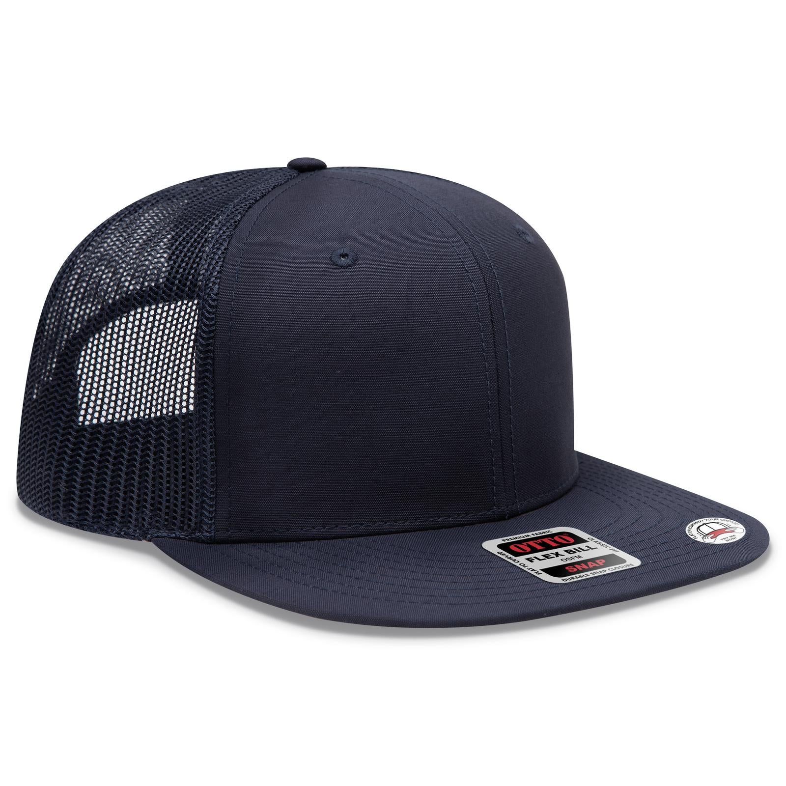Right View of 004C - Navy OTTO CAP "OTTO SNAP" 6 Panel Pro Style Mesh Back Trucker Snapback Hat