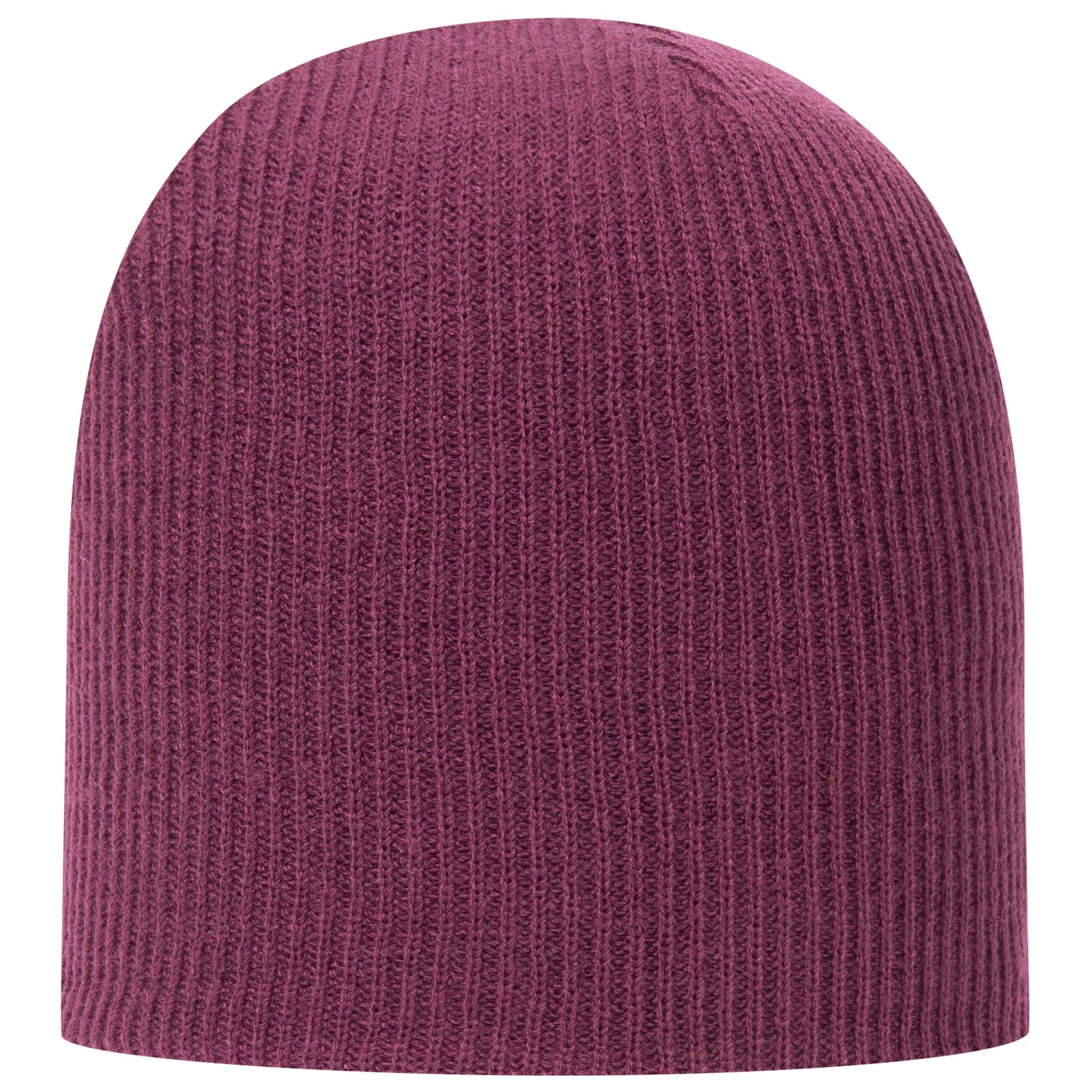 Front View of 010 - Maroon OTTO CAP 9 1/2" Premium Rib Knit Beanie