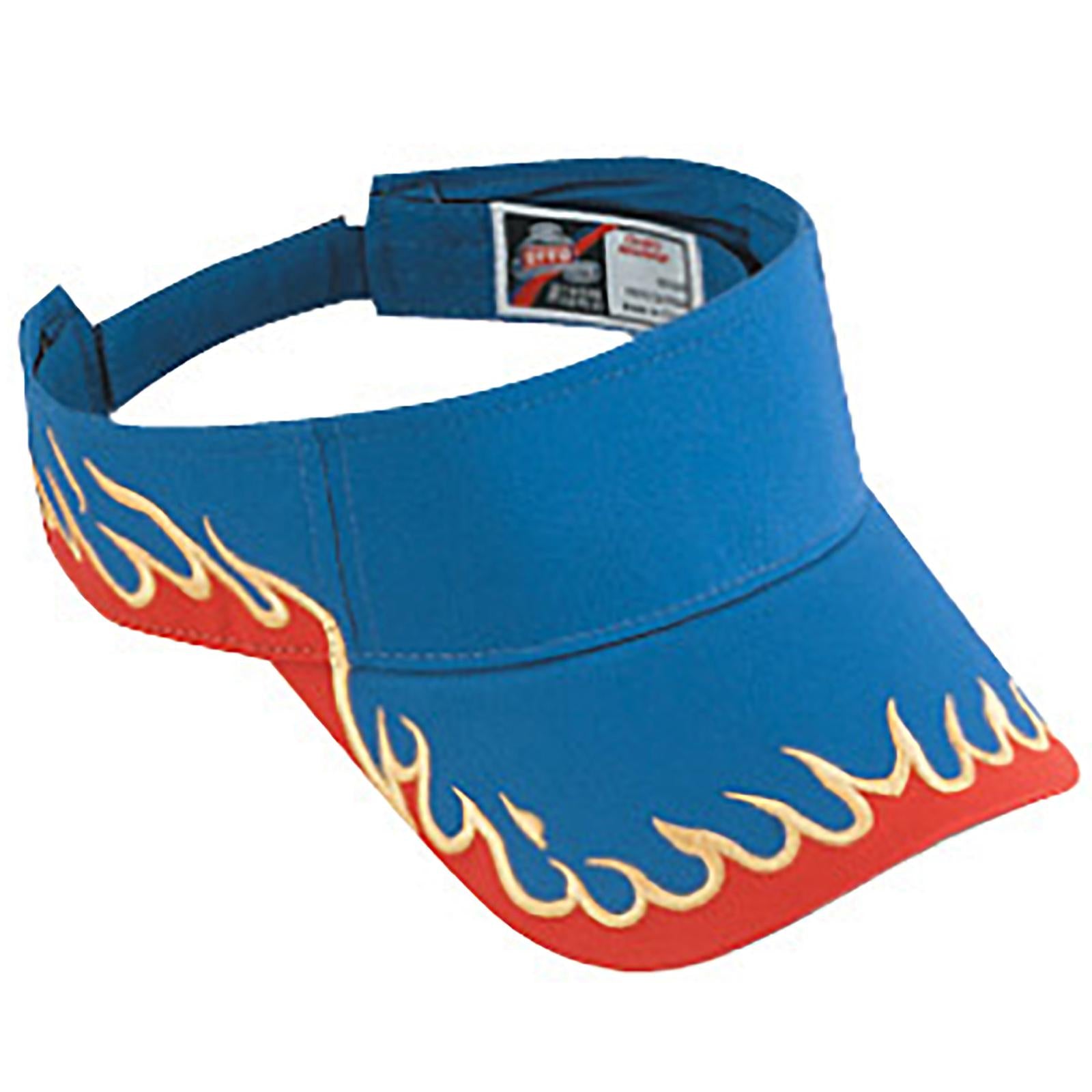 Front View of 010206 - Ryl/Red/Gld OTTO CAP Sun Visor
