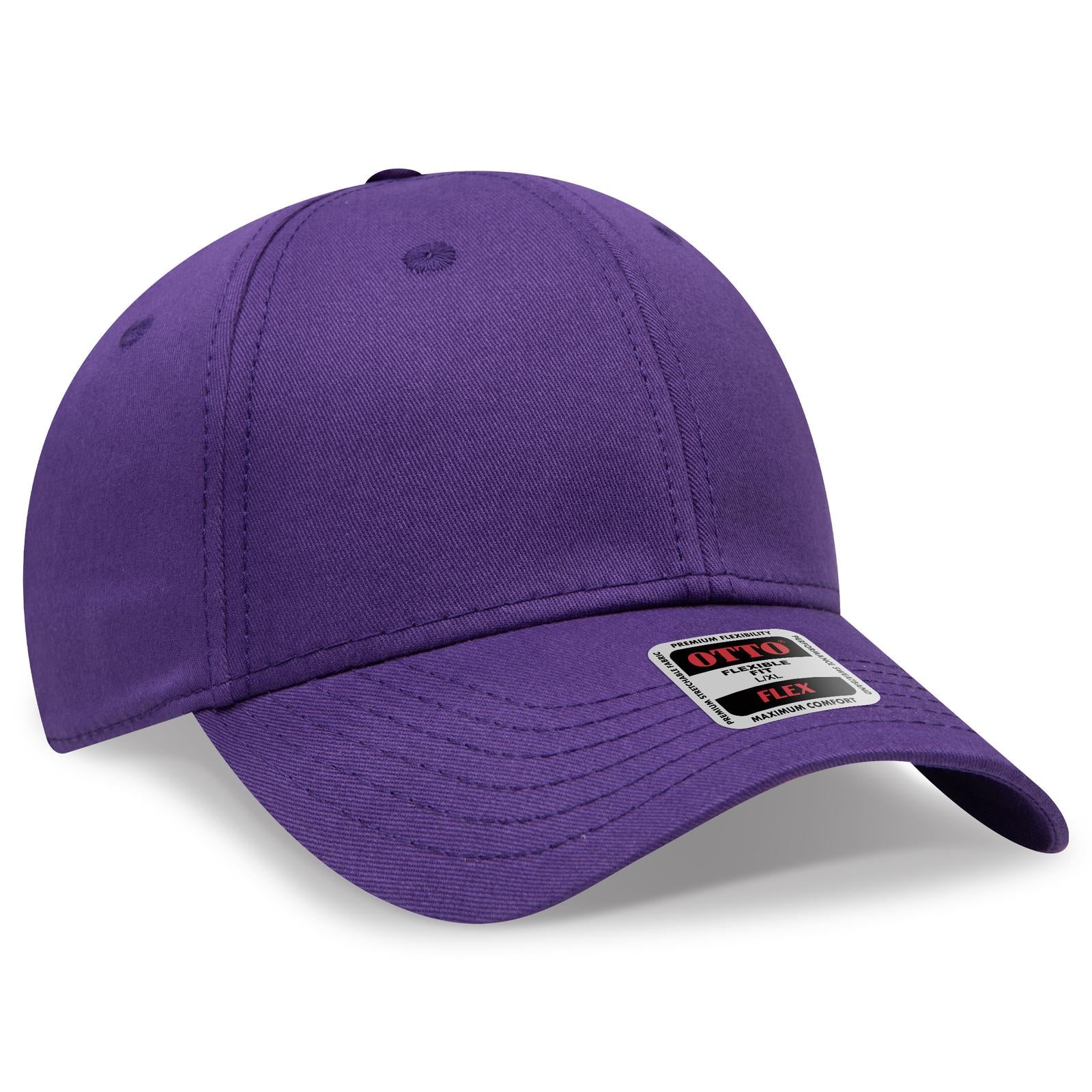 Right View of 011 - Purple OTTO CAP "OTTO FLEX" Fitted 6 Panel Low Profile Baseball Cap