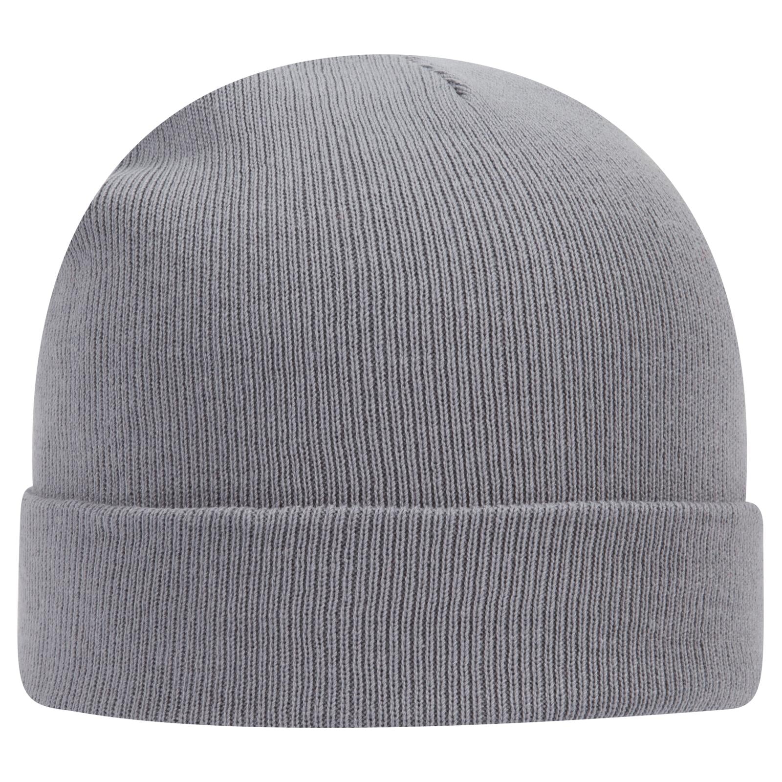 Front View of 014 - Gray OTTO CAP 12" Classic Knit Beanie w/ Cuff