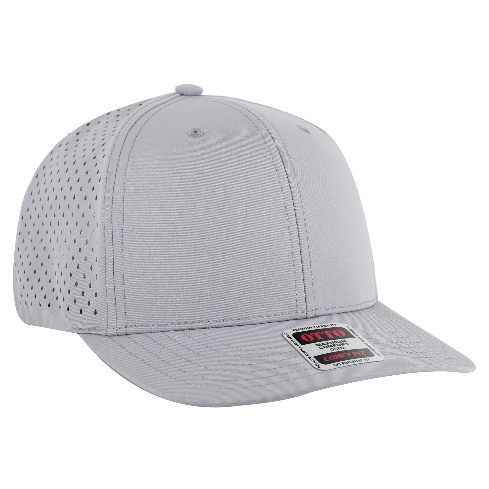 Right View of 014 - Gray OTTO CAP "OTTO COMFY FIT" 6 Panel Mid Profile Baseball Cap