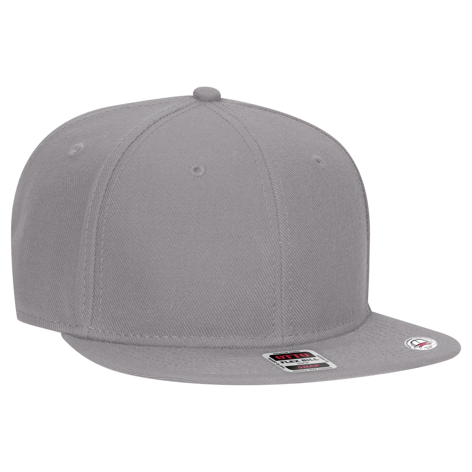Right View of 014 - Gray OTTO CAP "OTTO SNAP" 6 Panel Pro Style Snapback Hat