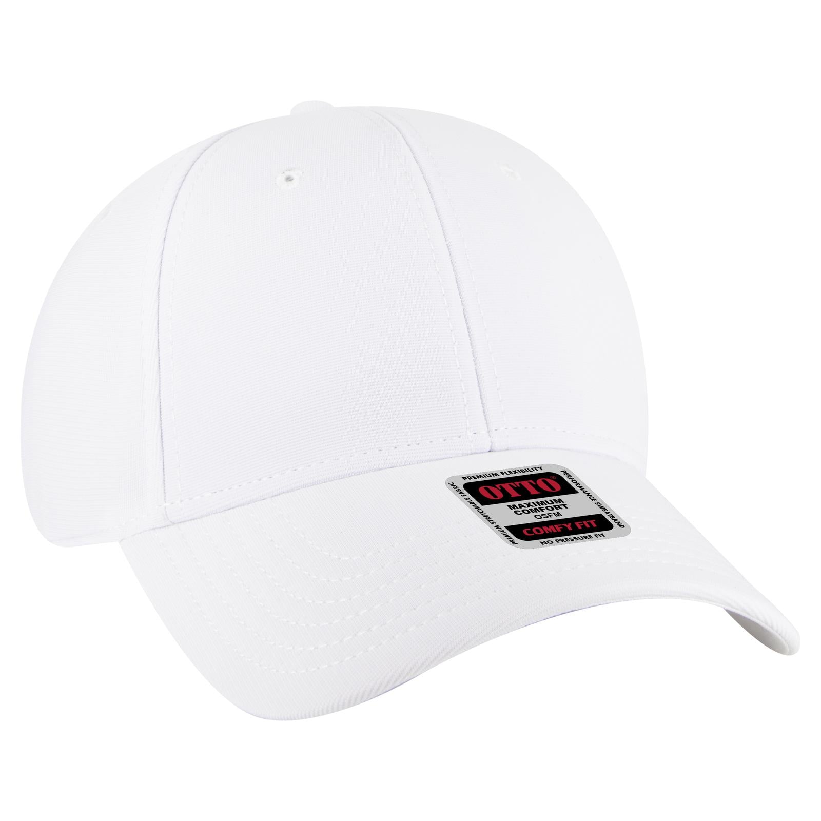 Right View of 016 - White OTTO CAP "OTTO COMFY FIT" 6 Panel Low Profile Baseball Cap