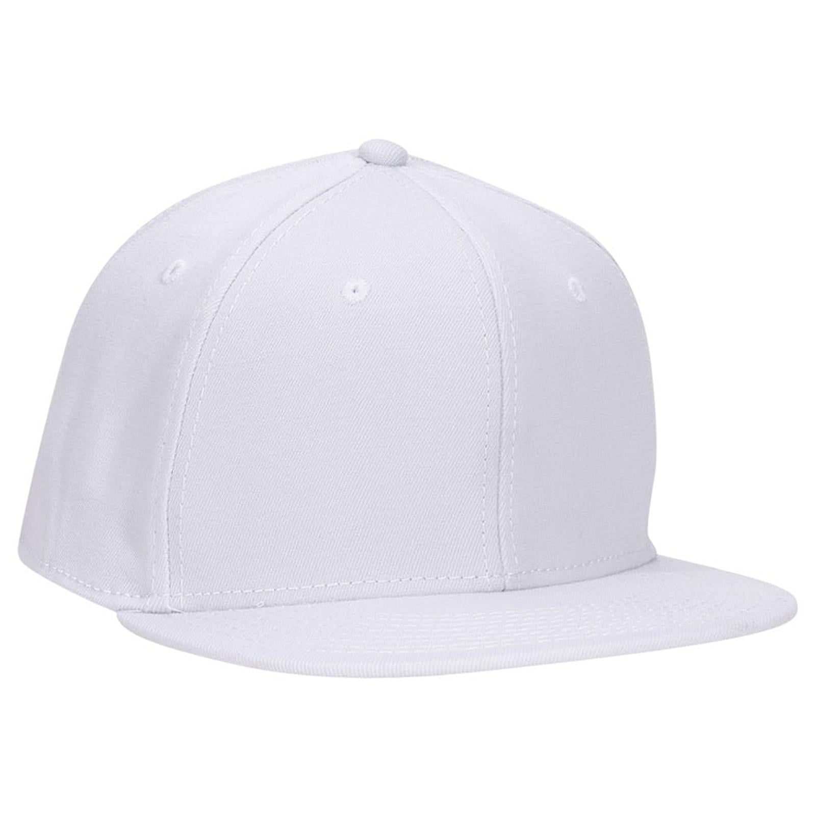 Right View of 016 - White OTTO CAP "OTTO FLEX" Fitted 6 Panel Mid Profile Baseball Cap