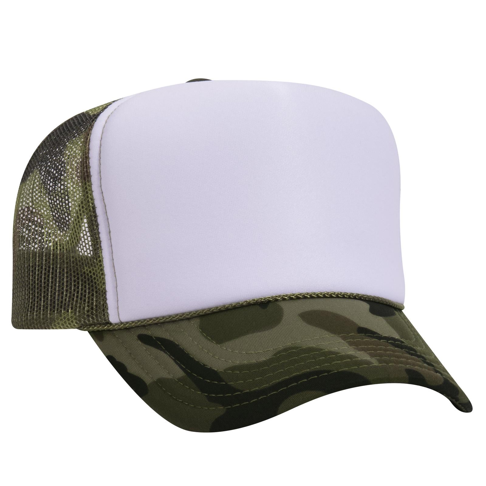 Right View of 016CPB OTTO CAP 5 Panel High Crown Mesh Back Trucker Hat