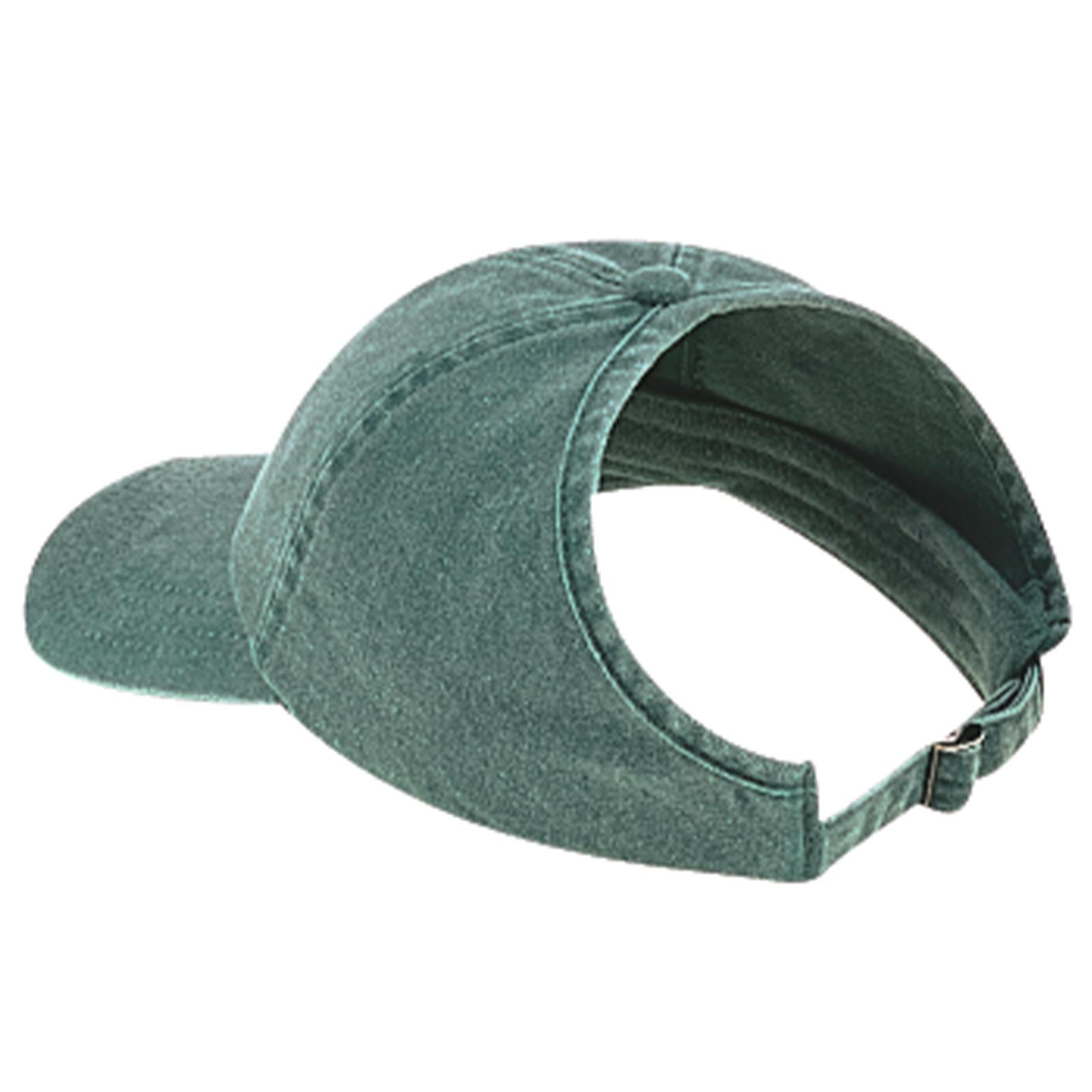 Front View of 017 - Dk. Green OTTO CAP 4 Panel Ponytail Cap