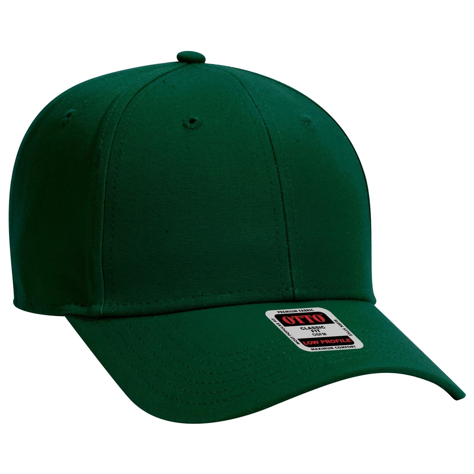 Right View of 017 - Dk. Green OTTO CAP 6 Panel Low Profile Baseball Cap