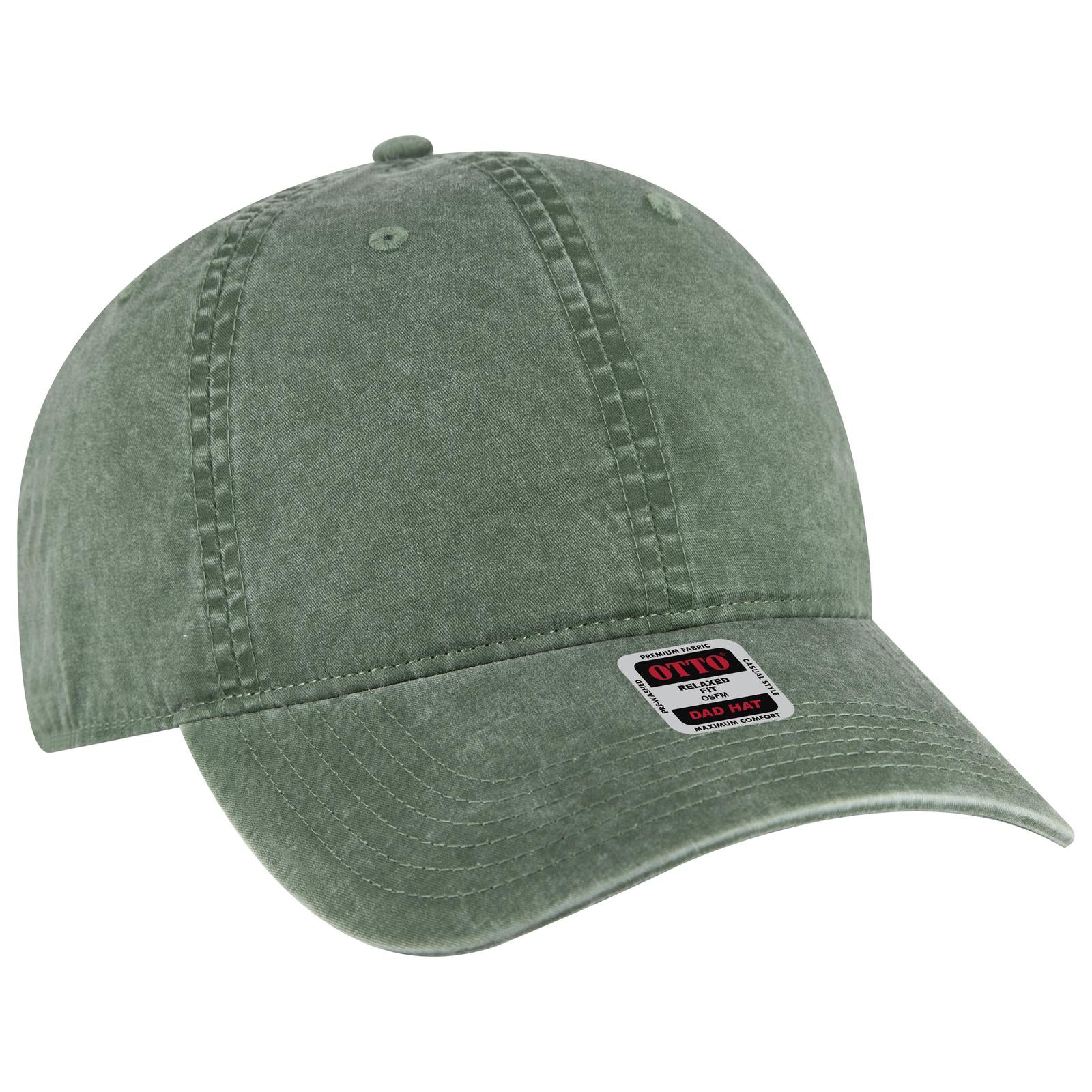 Right View of 017 - Dk. Green OTTO CAP 6 Panel Low Profile Dad Hat