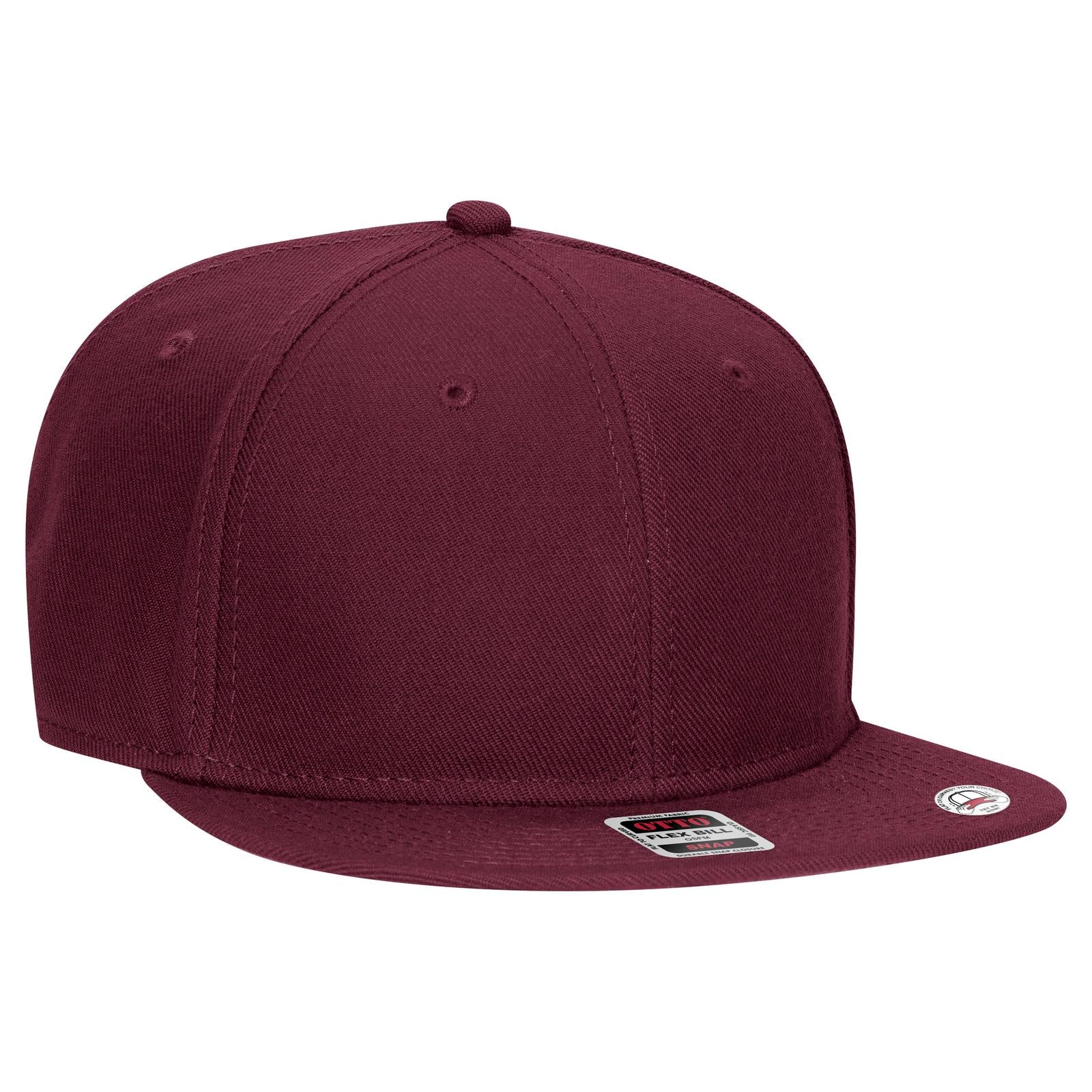 Right View of 019 - Burg. Marn OTTO CAP "OTTO SNAP" 6 Panel Pro Style Snapback Hat