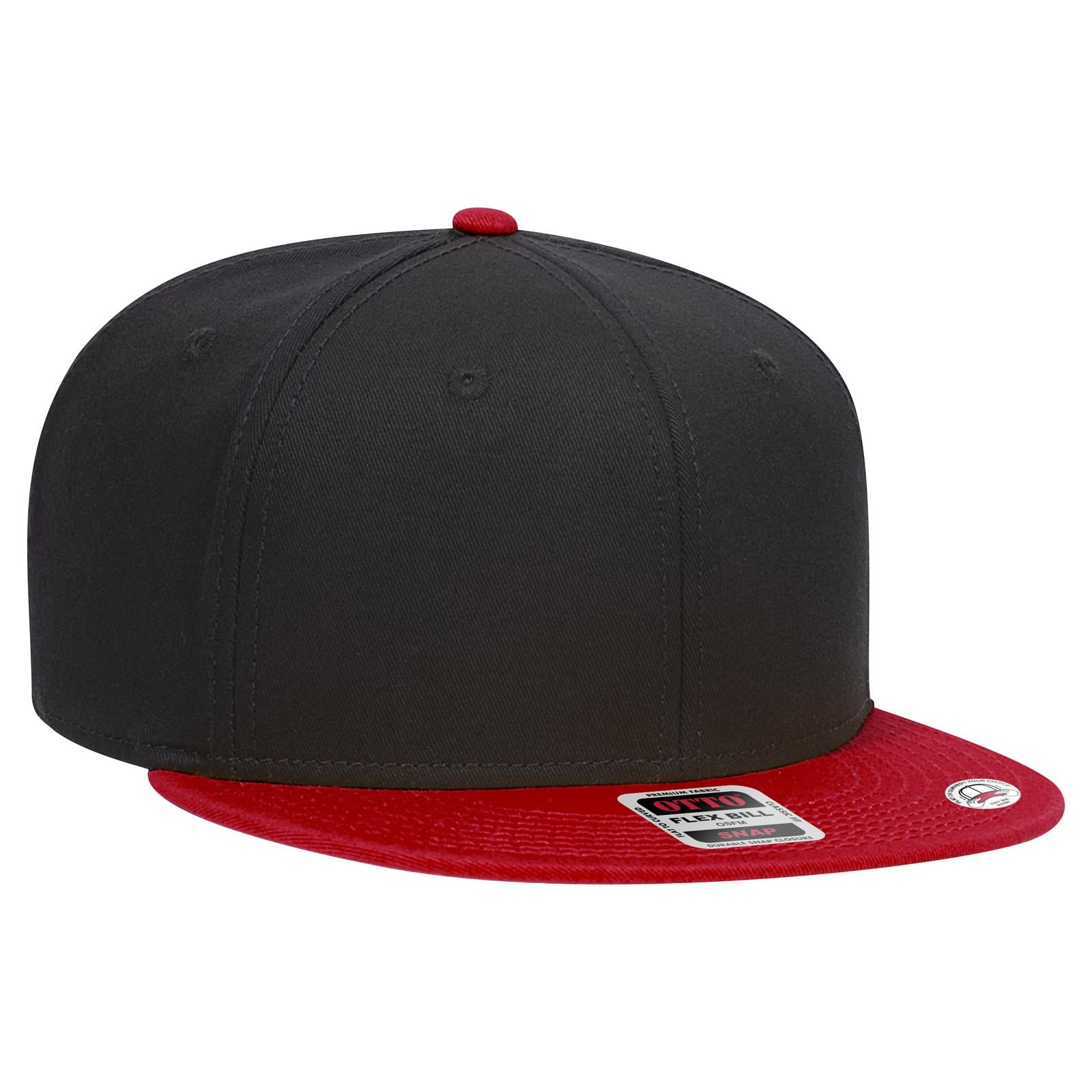 Right View of 020303 - Red/Blk/Blk OTTO CAP “OTTO SNAP” 6 Panel Pro Style Snapback Hat