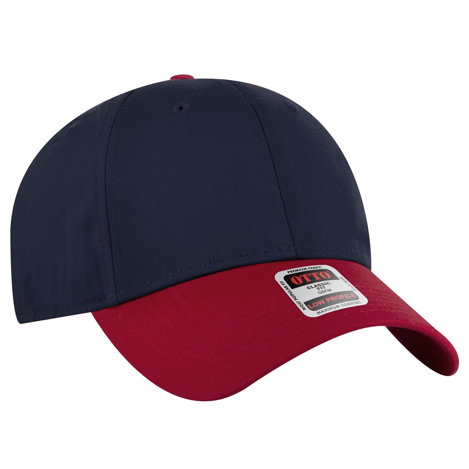 Right View of 020404 - Red/Nvy/Nvy OTTO CAP 6 Panel Low Profile Baseball Cap