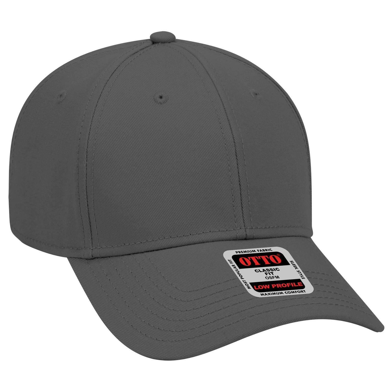 Right View of 025 - Char. Gray OTTO CAP 6 Panel Low Profile Baseball Cap