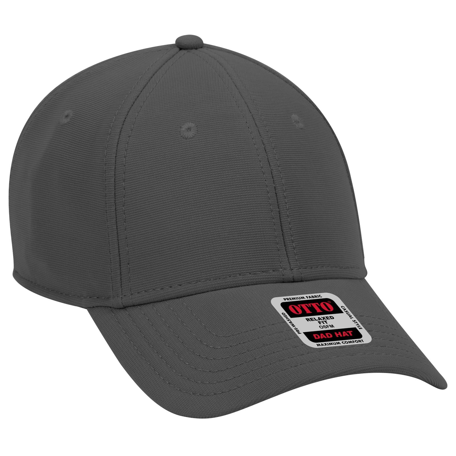 Right View of 025 - Char. Gray OTTO CAP 6 Panel Low Profile Baseball Cap