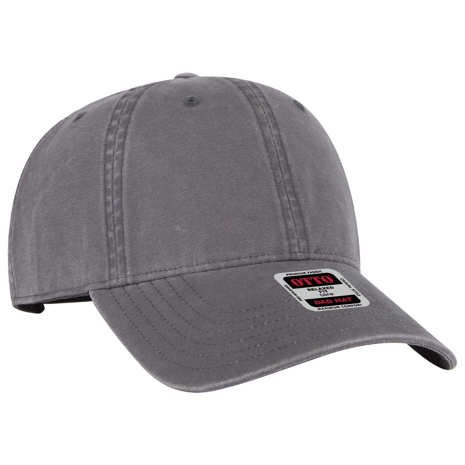 Right View of 025 - Char. Gray OTTO CAP 6 Panel Low Profile Dad Hat