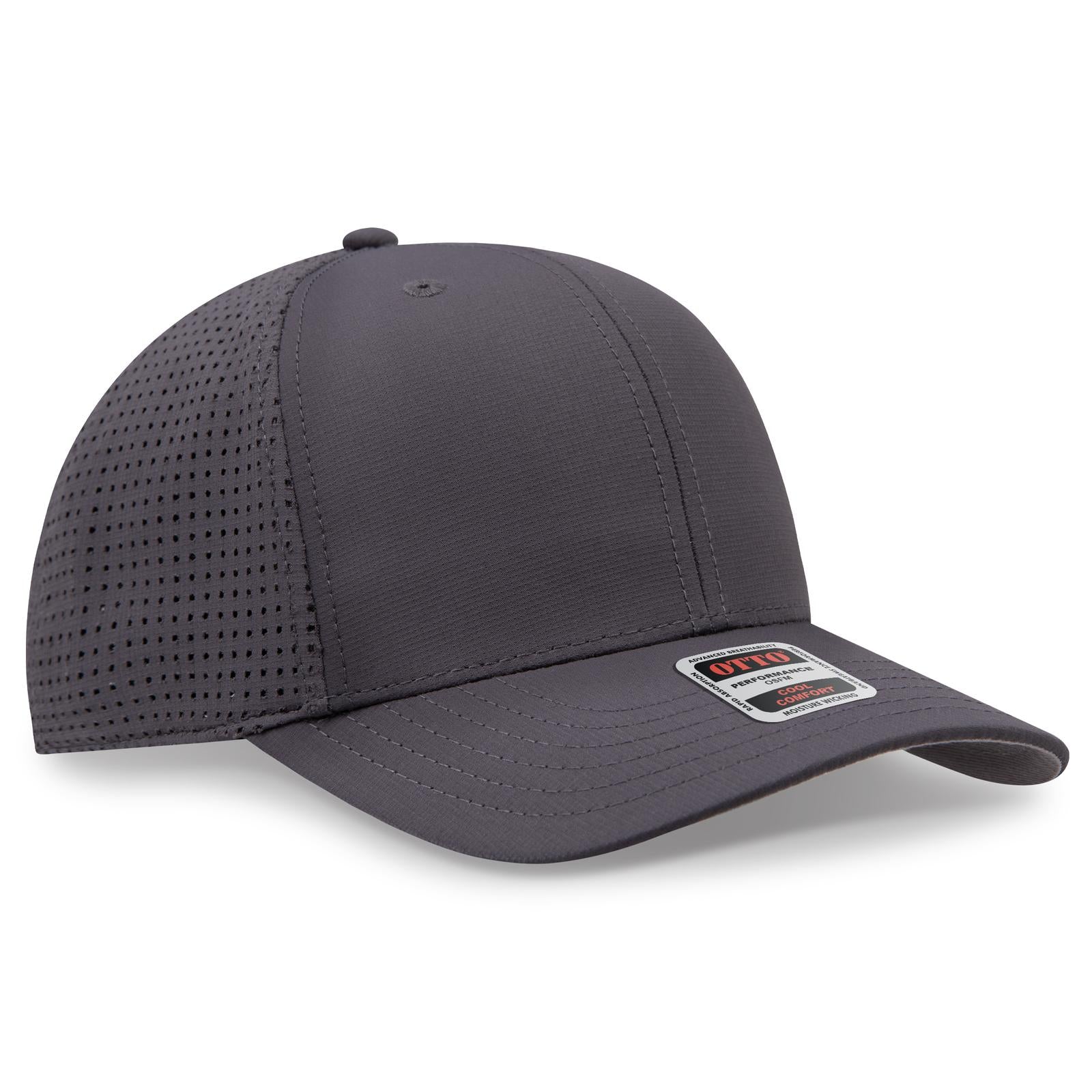 Right View of 025 - Char. Gray OTTO CAP 6 Panel Mid Profile Baseball Cap