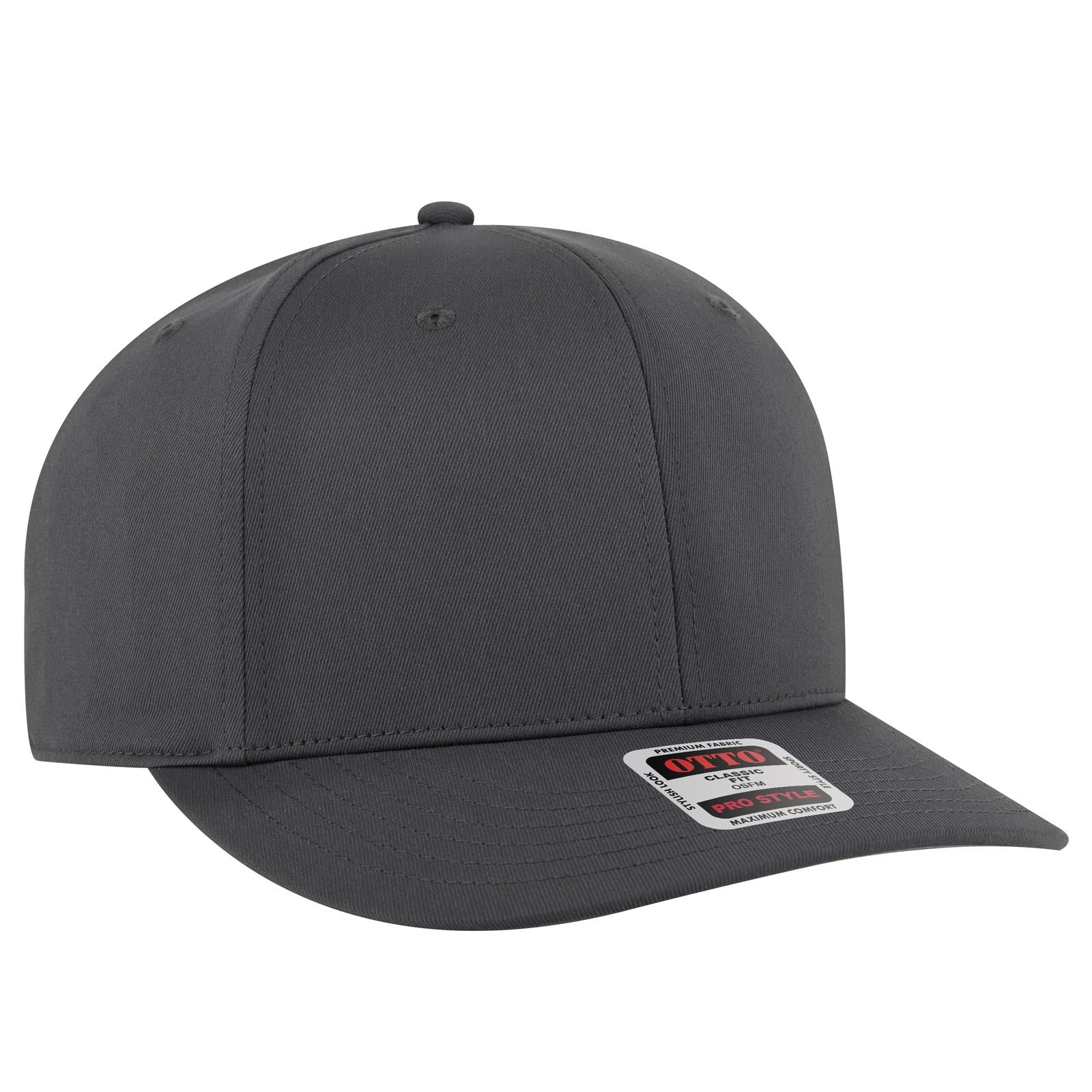 Right View of 025 - Char. Gray OTTO CAP 6 Panel Pro Style Baseball Cap