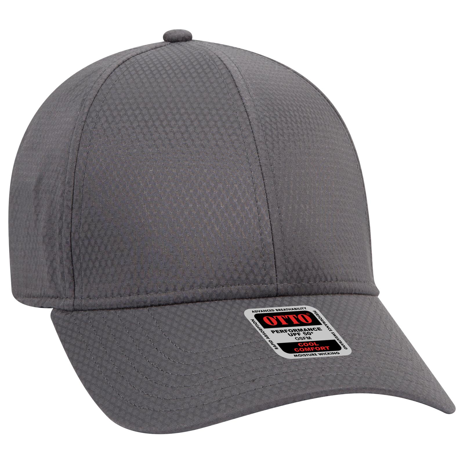 Front View of 025 - Char. Gray OTTO CAP UPF 50+ 6 Panel Low Profile Baseball Cap