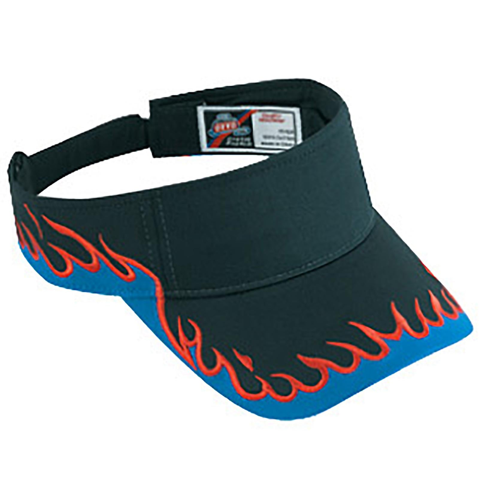 Front View of 030102 - Blk/Ryl/Red OTTO CAP Sun Visor