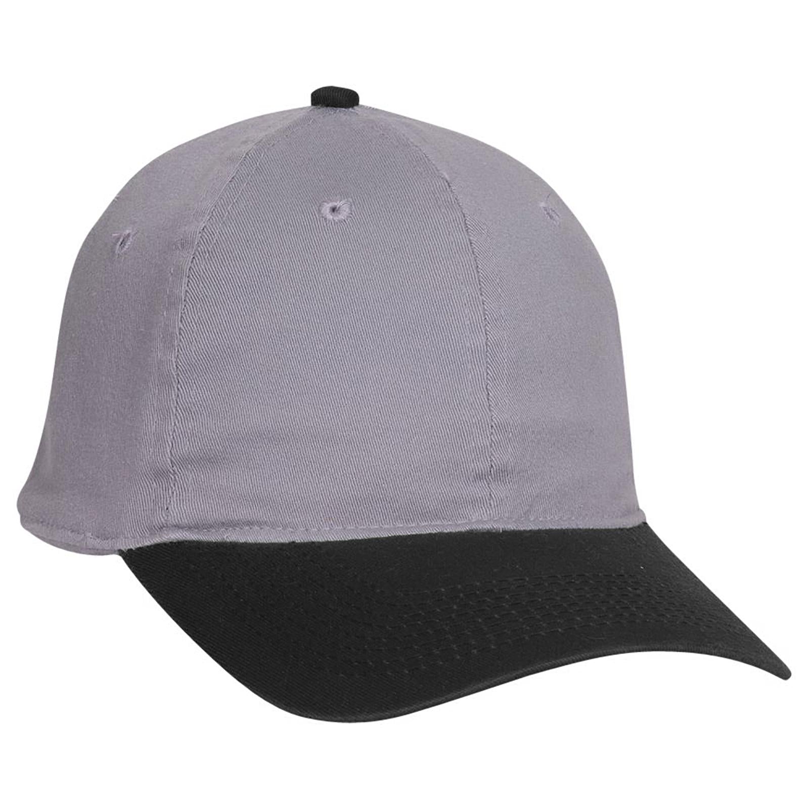Front View of 0314 - Blk/Gry OTTO CAP "OTTO FLEX" Fitted 6 Panel Low Profile Dad Hat