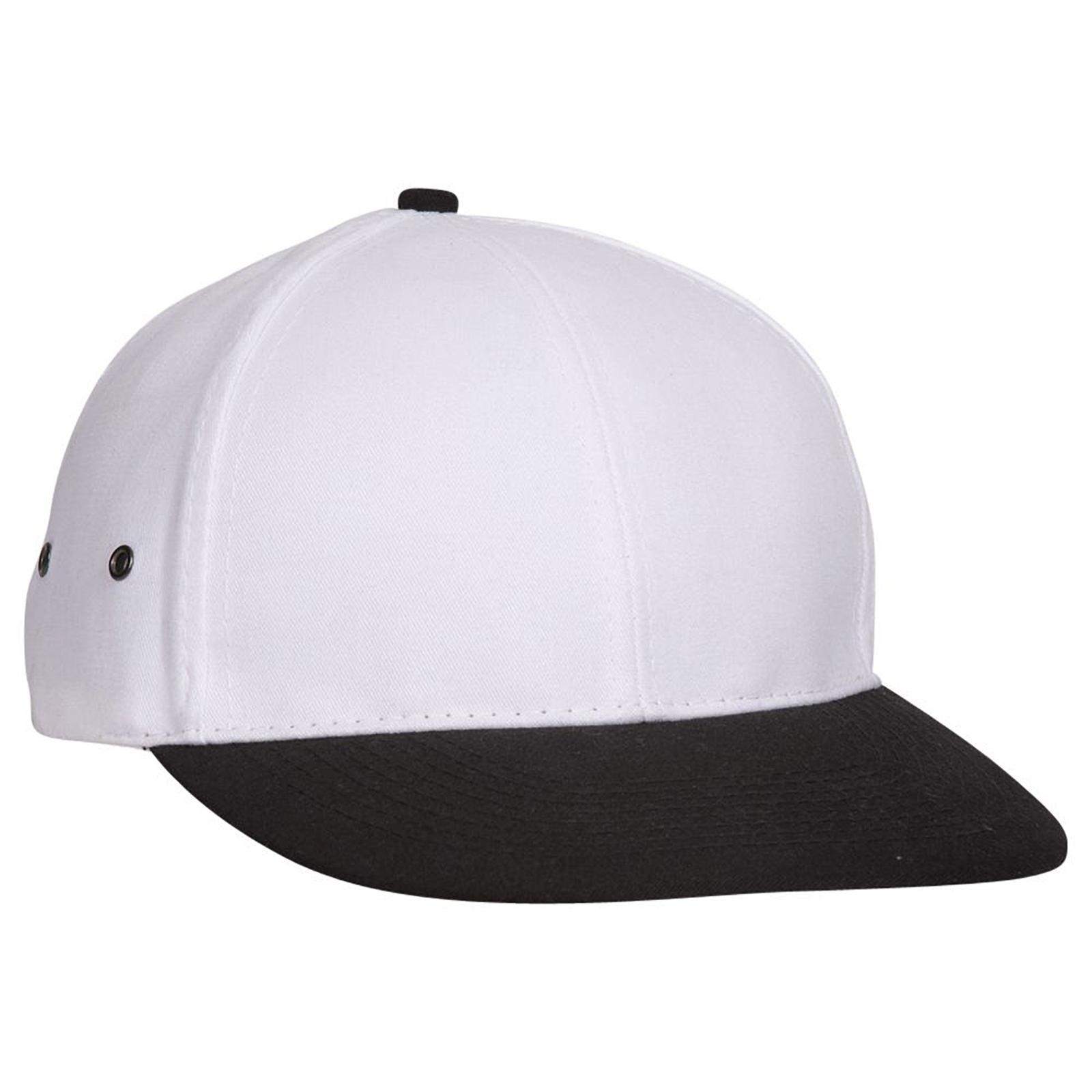 Right View of 0316 - Blk/Wht OTTO CAP 6 Panel Low Profile Baseball Cap