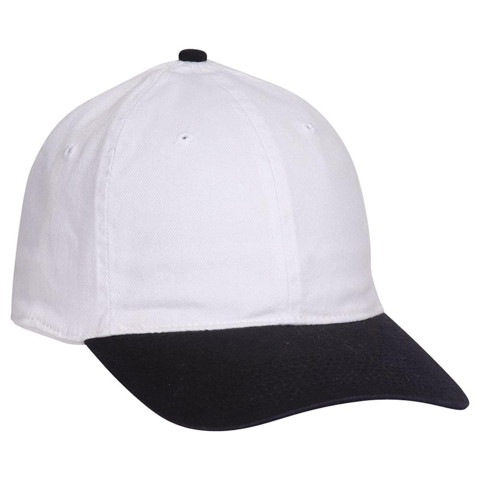 Front View of 0316 - Blk/Wht OTTO CAP "OTTO FLEX" Fitted 6 Panel Low Profile Dad Hat