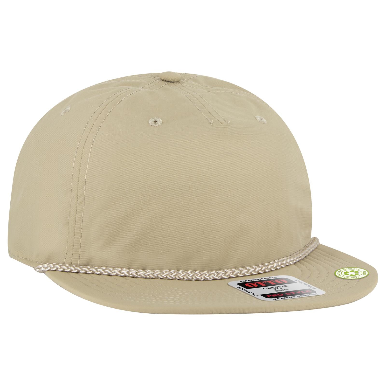 Right View of 032 - Khaki OTTO CAP 5 Panel Pro Style Baseball Cap