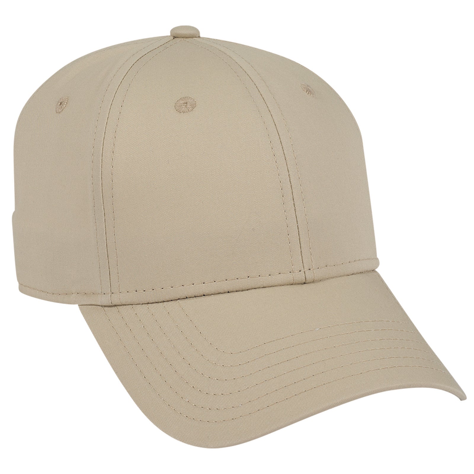 Right View of 032 - Khaki OTTO CAP 6 Panel Low Profile Baseball Cap