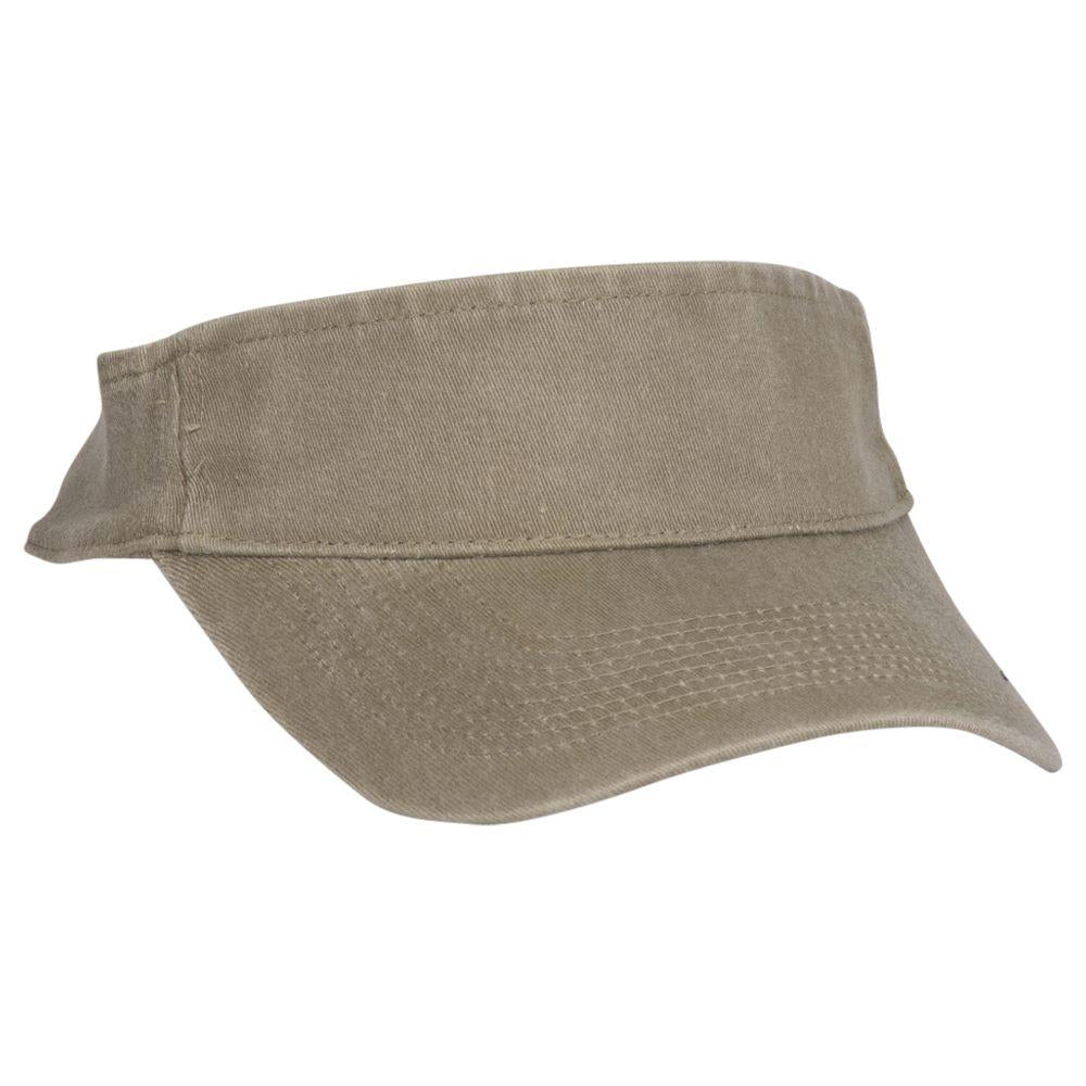Front View of 032 - Khaki OTTO CAP "OTTO FLEX" Fitted Sun Visor