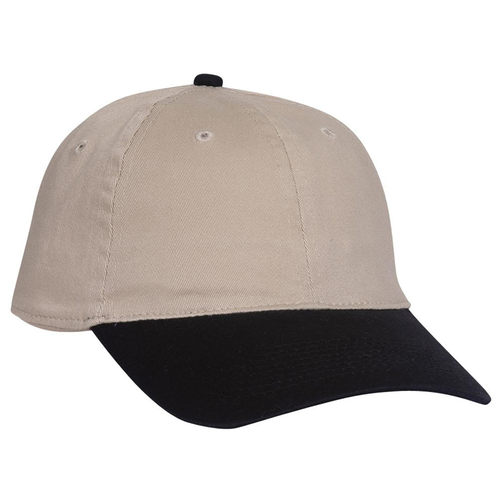 Right View of 0332 - Blk/Kha OTTO CAP "OTTO FLEX" Fitted 6 Panel Low Profile Dad Hat