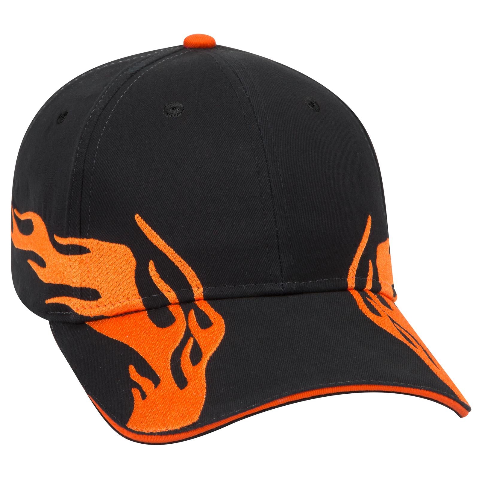 Right View of 036565D - Blk/B.Org/B.Org OTTO CAP 6 Panel Low Profile Baseball Cap