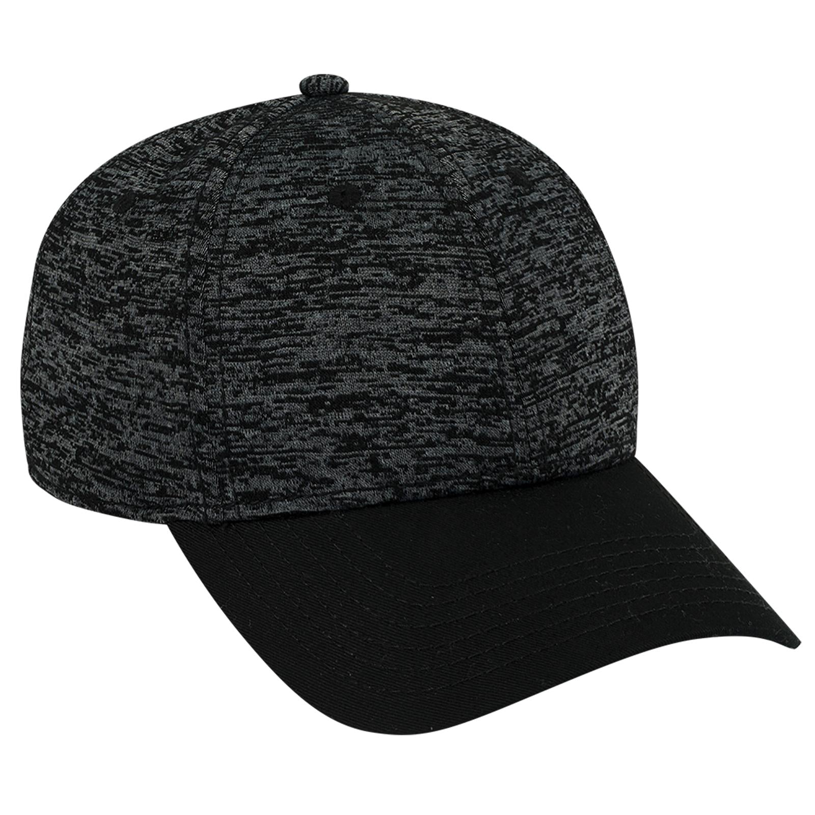 Right View of 0380 - Blk/Hthr. Blk OTTO CAP 6 Panel Low Profile Baseball Cap